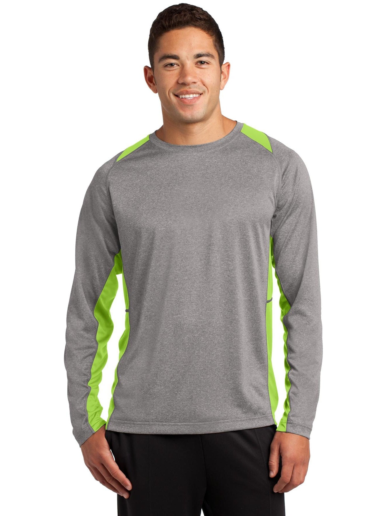 Sport-Tek Long Sleeve Heather Colorblock Contender Tee