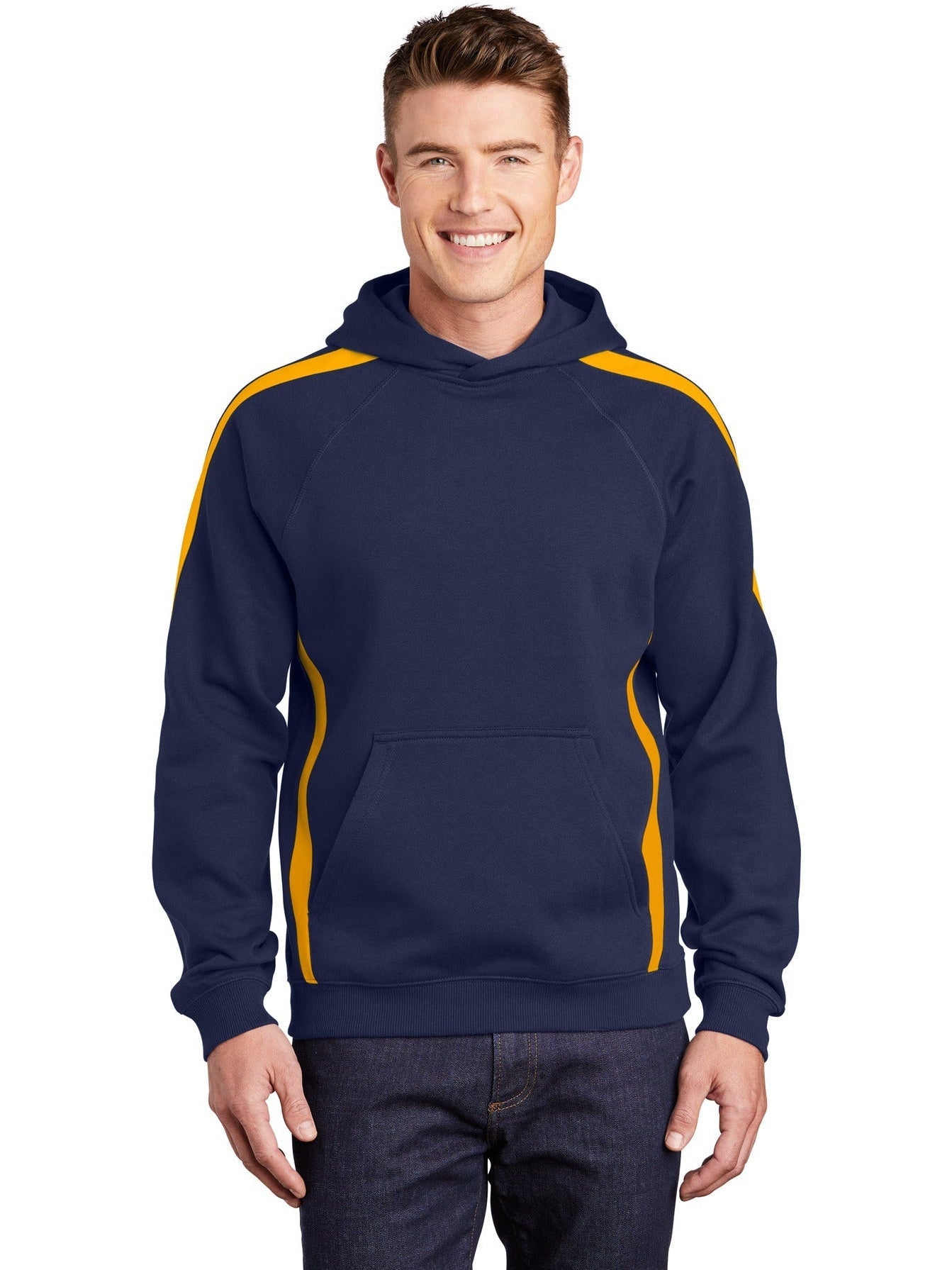 Sport-Tek Sleeve Stripe Pullover Hooded Sweatshirt