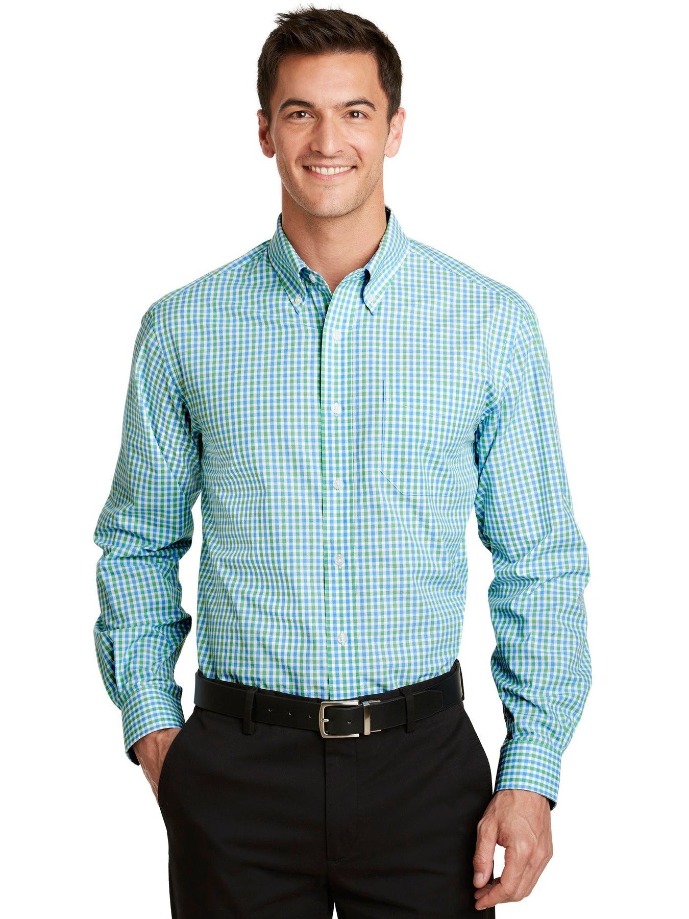 Port Authority Long Sleeve Gingham Easy Care Shirt