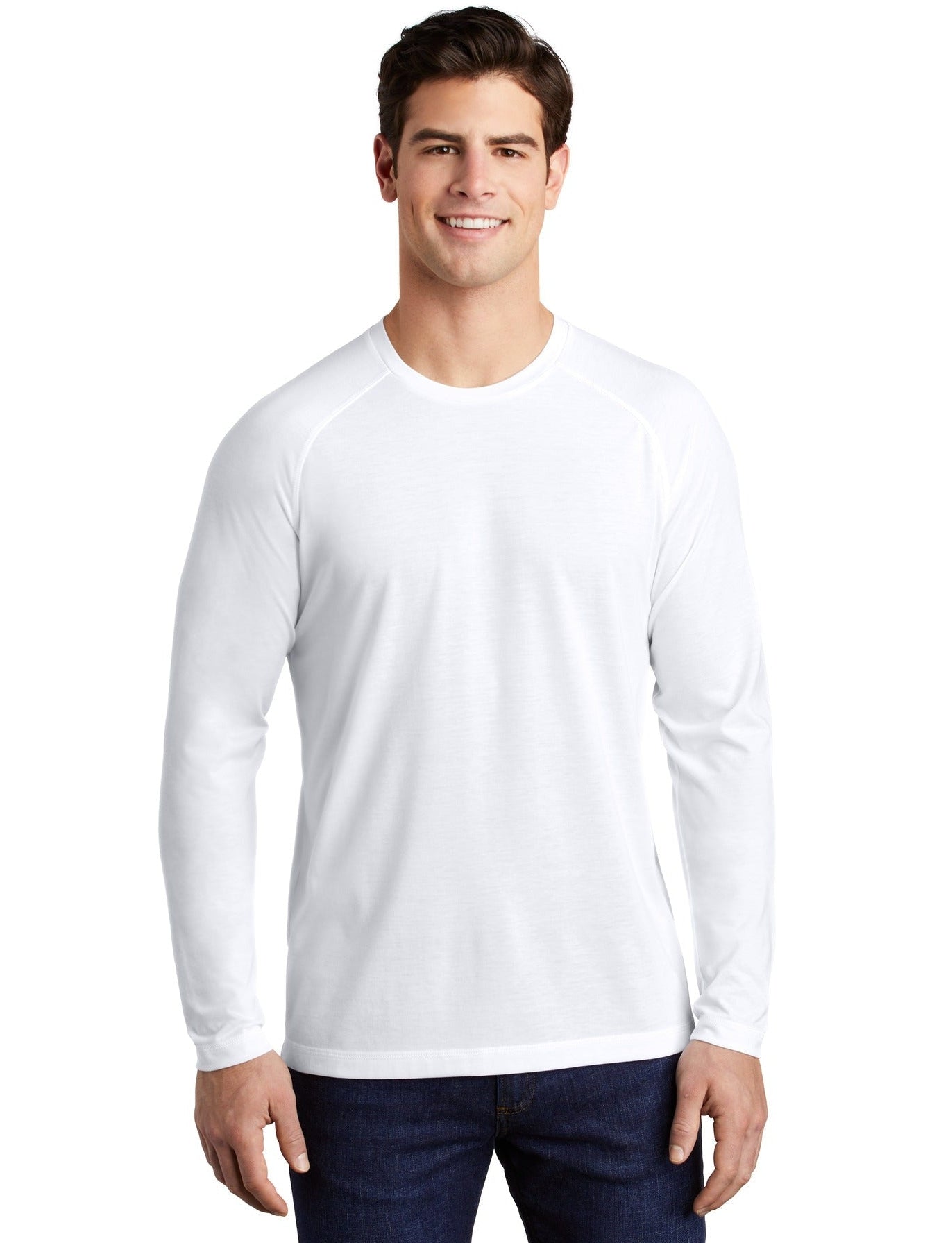 Sport-Tek Posicharge Long Sleeve Tri-Blend Wicking Raglan Tee