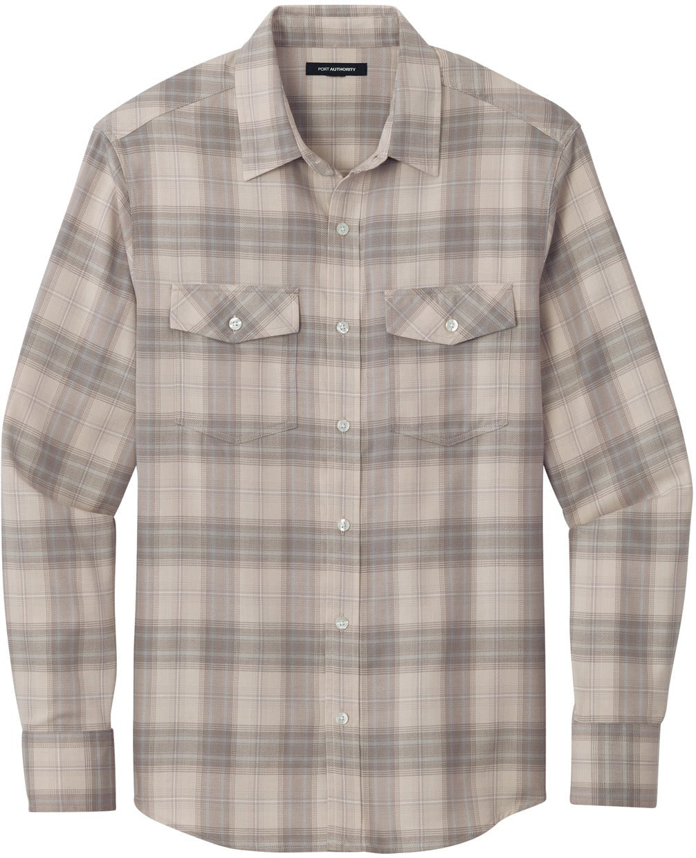 Port AuthorityLong Sleeve Ombre Plaid Shirt