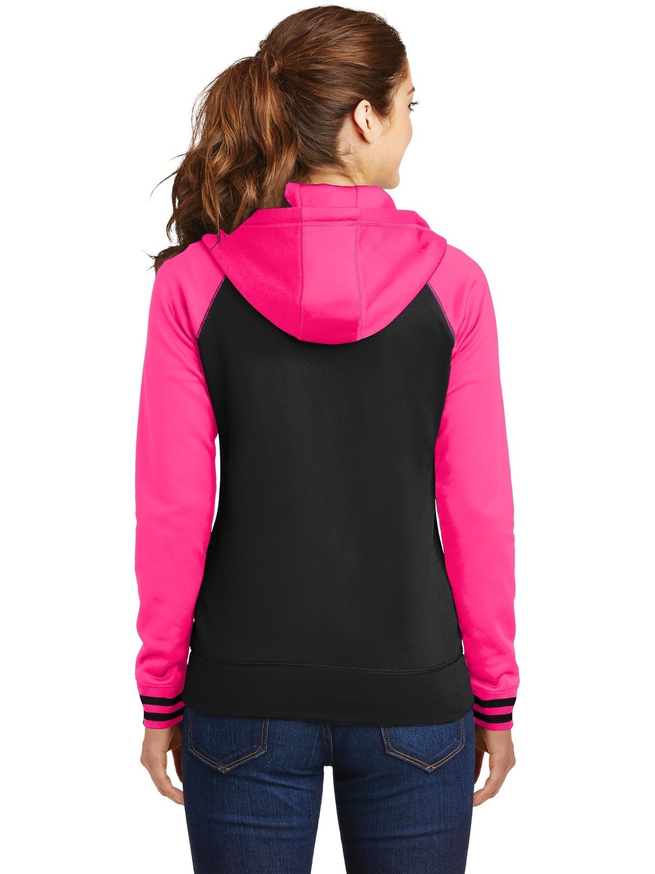 Sport-Tek Ladies Sport-Wick Varsity Fleece Full-Zip Hooded Jacket