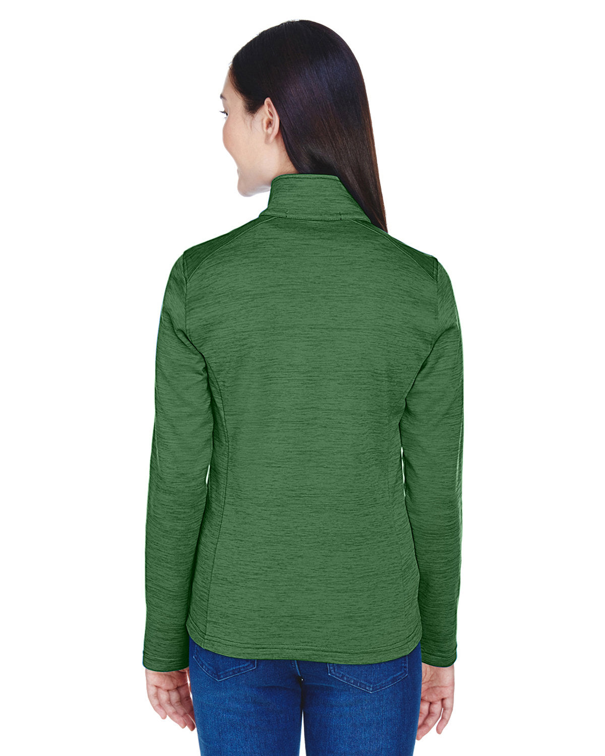 OUTLET-Devon & Jones Ladies Newbury MÃ©lange Fleece Quarter-Zip