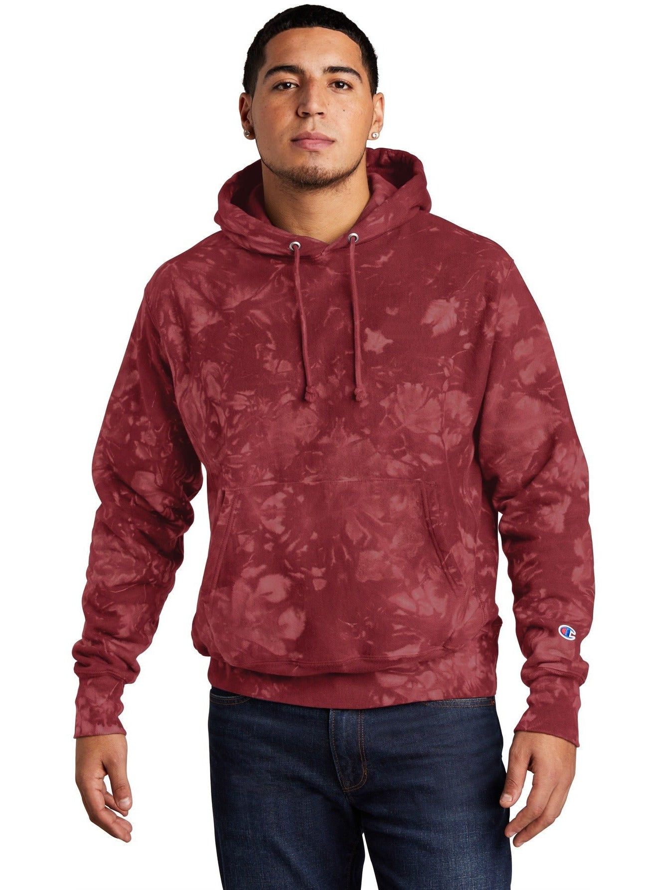 Champion Reverse Weave Scrunch-Dye Tie-Dye Hooded Sweatshirt