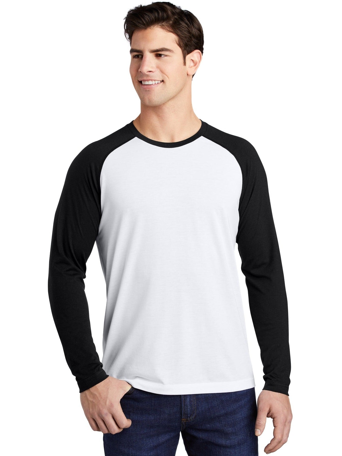 Sport-Tek Posicharge Long Sleeve Tri-Blend Wicking Raglan Tee
