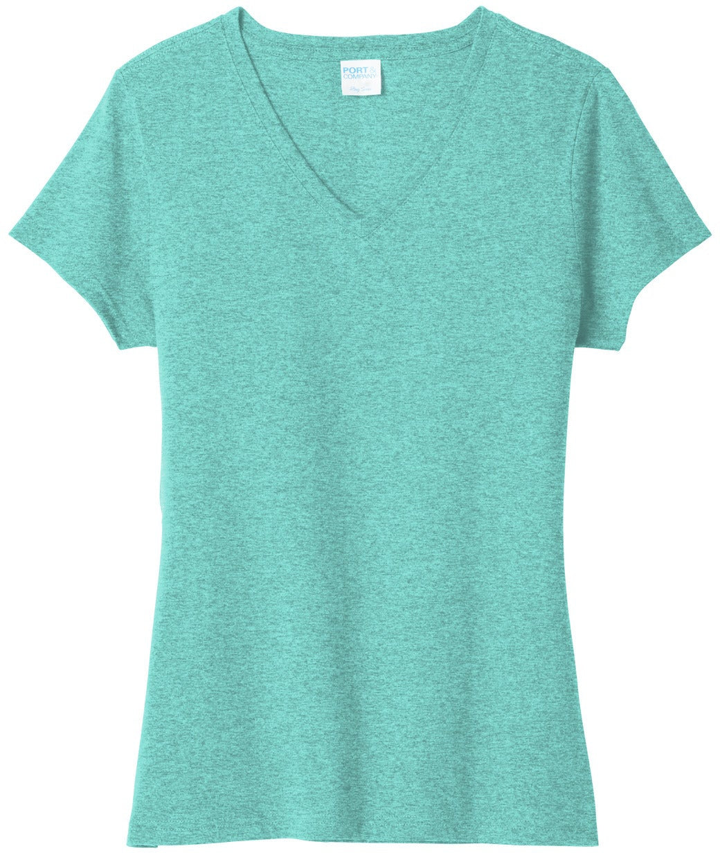 Port & Company Ladies Tri-Blend V-Neck Tee