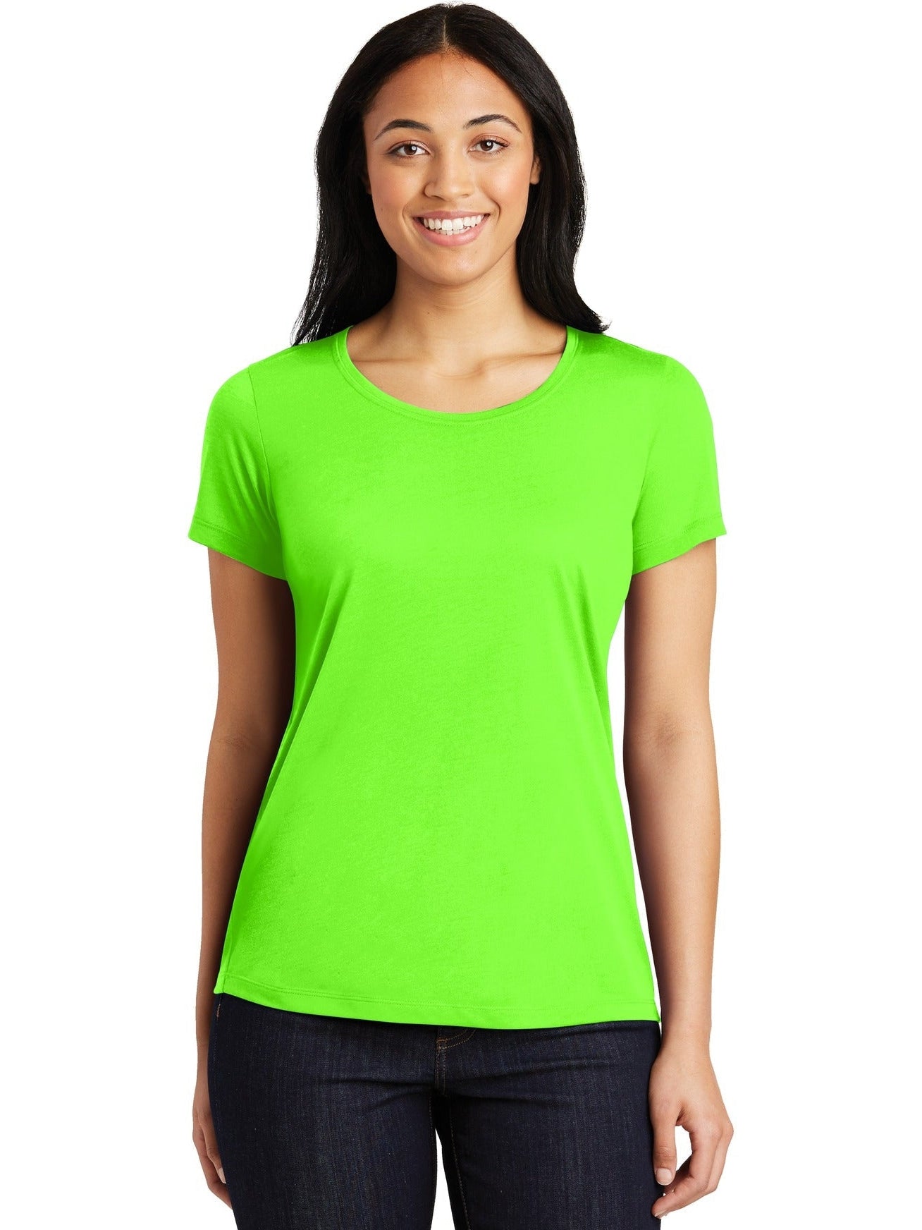 Sport-Tek Ladies Posicharge Competitor Cotton Touch Scoop Neck Tee