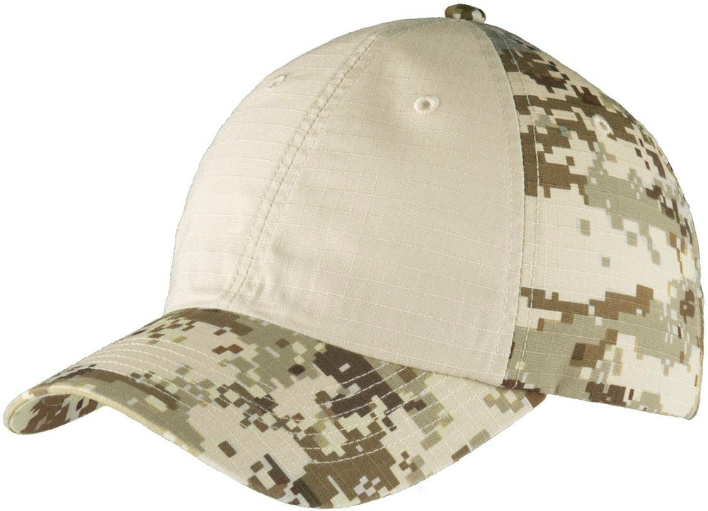 Port Authority Colorblock Digital Ripstop Camouflage Cap