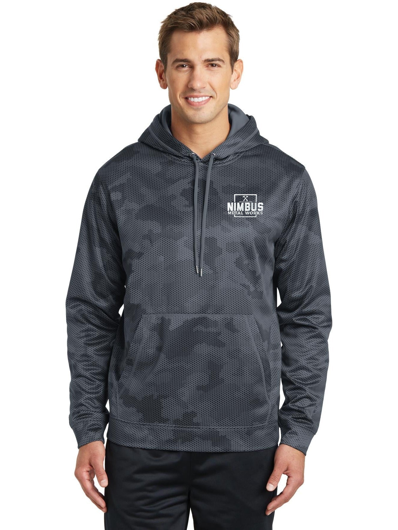 Sport-Tek Sport-Wick Camohex Fleece Hooded Pullover