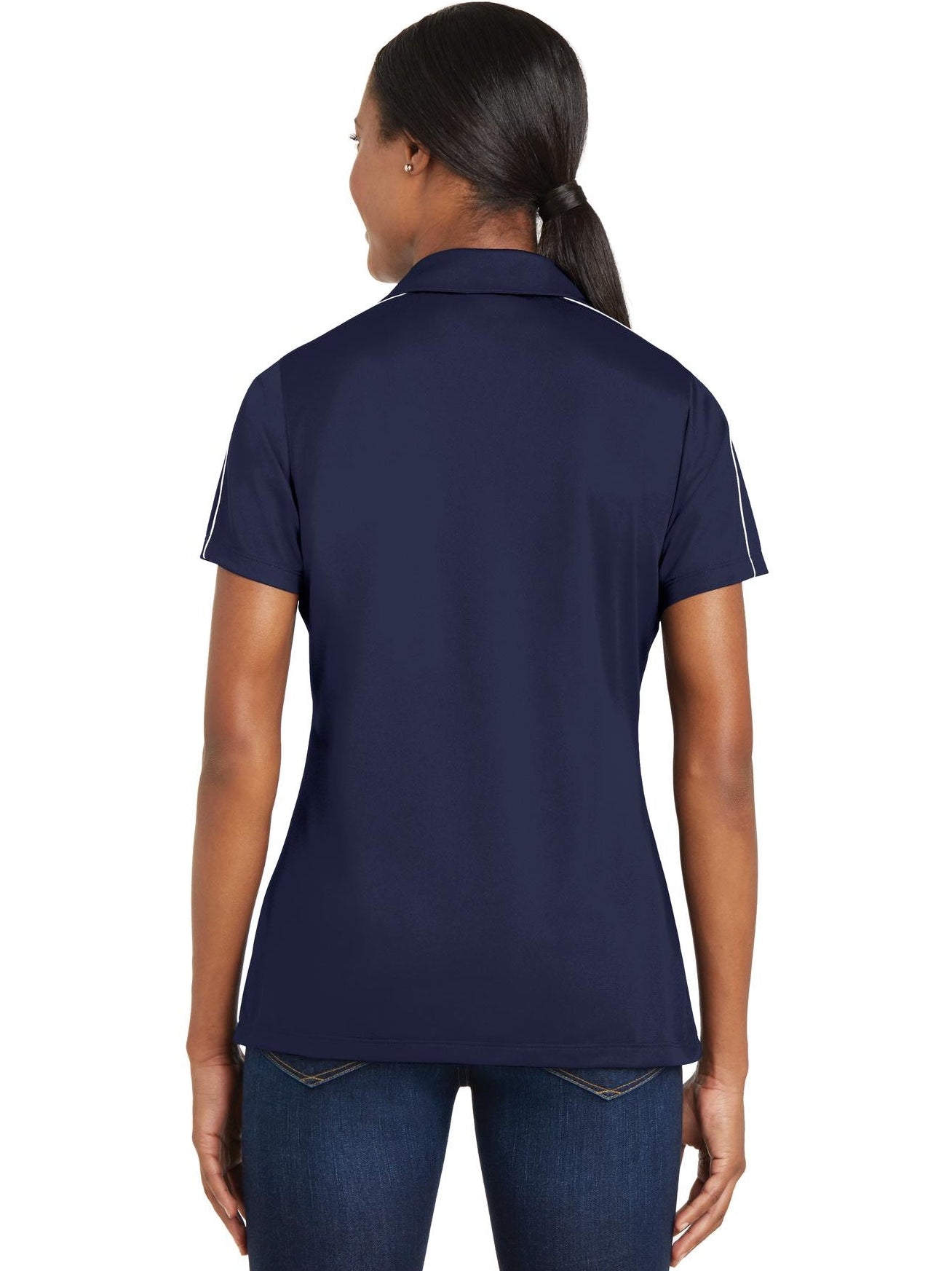 Sport-Tek Ladies Micropique Sport-Wick Piped Polo