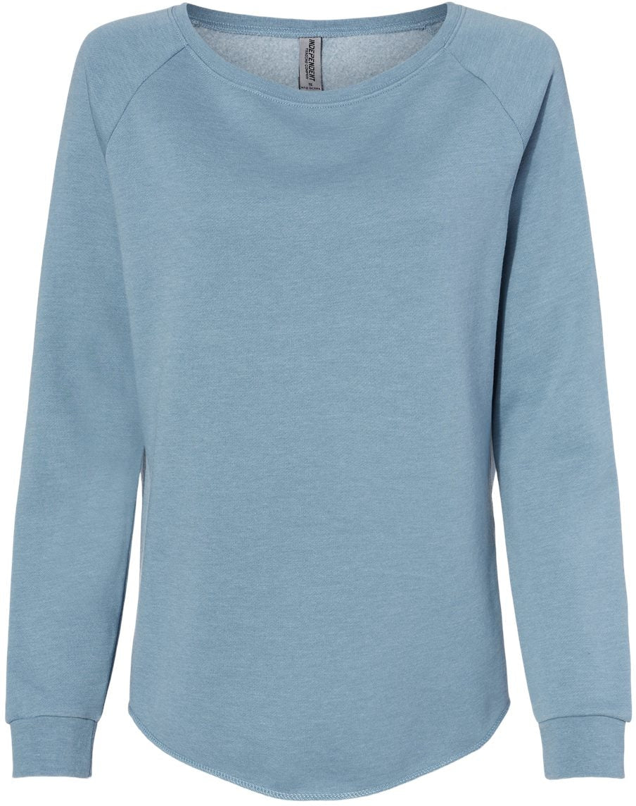 OUTLET-Independent Trading Co. Ladies California Wave Wash Crewneck Sweatshirt