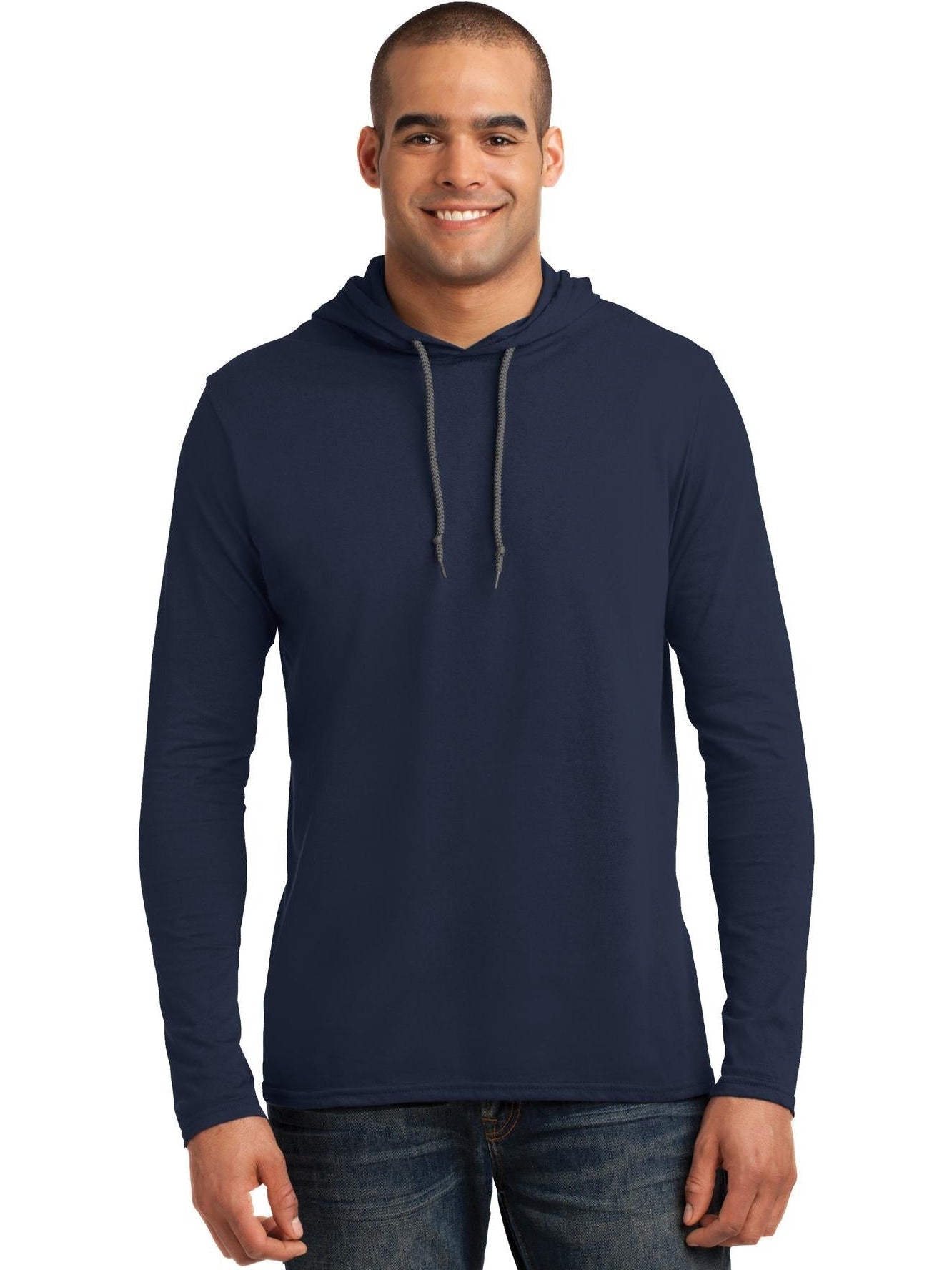 Gildan100% Combed Ring Spun Cotton Long Sleeve Hooded T-Shirt