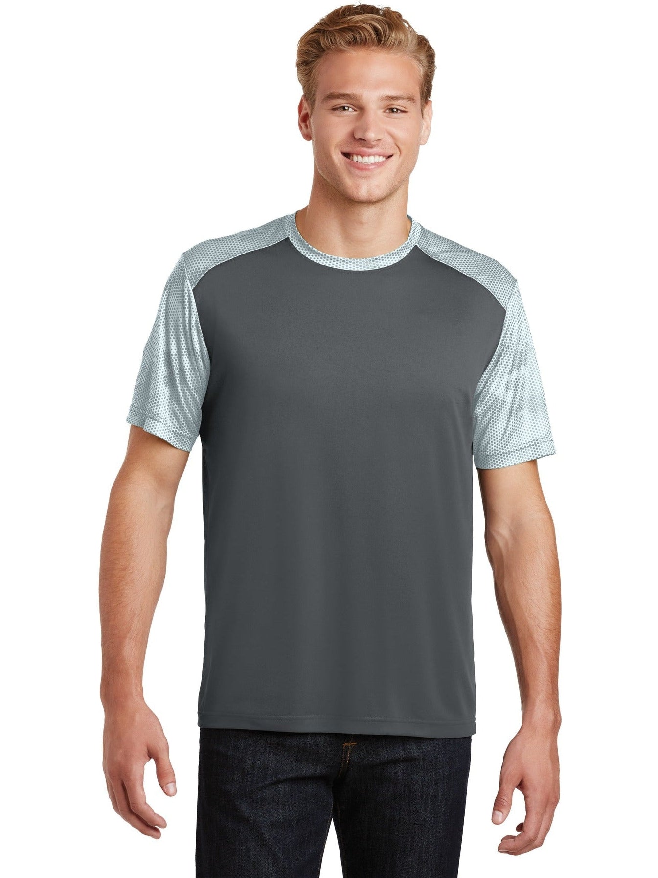 Sport-Tek Camohex Colorblock Tee