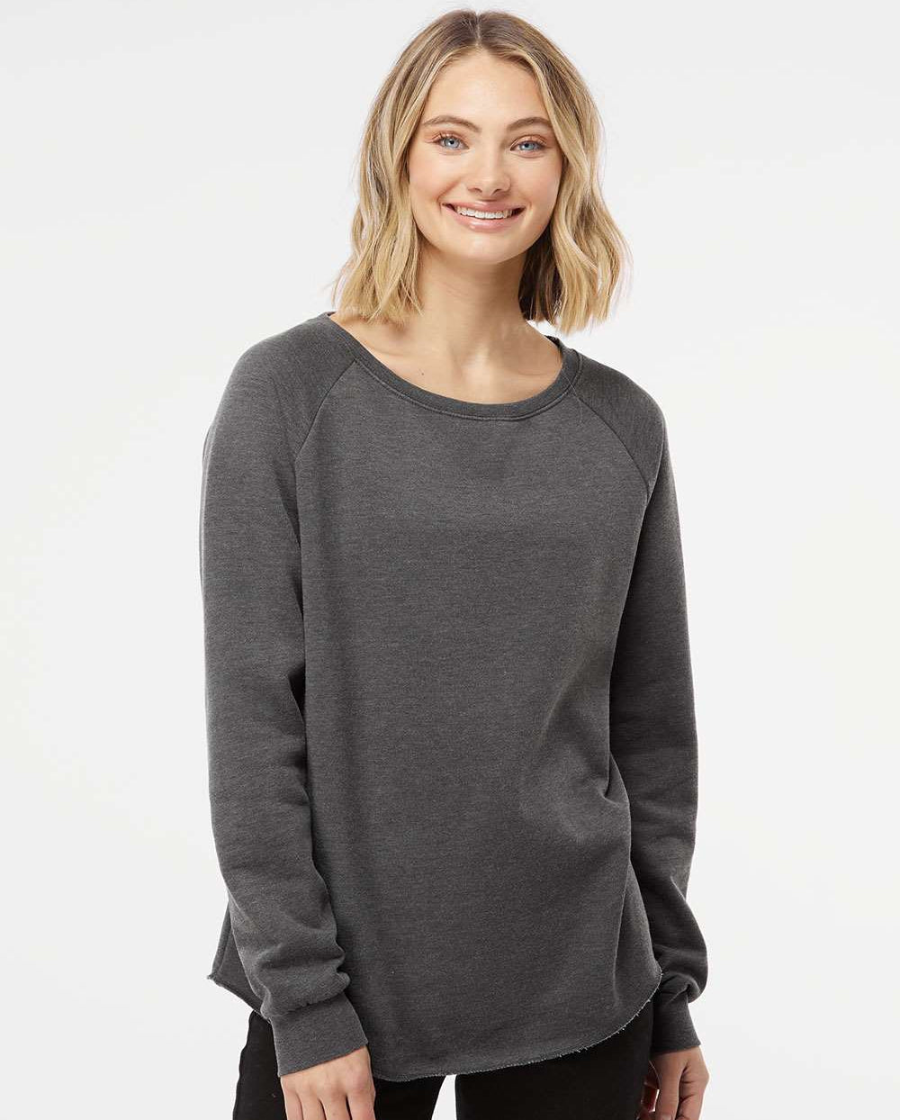 OUTLET-Independent Trading Co. Ladies California Wave Wash Crewneck Sweatshirt