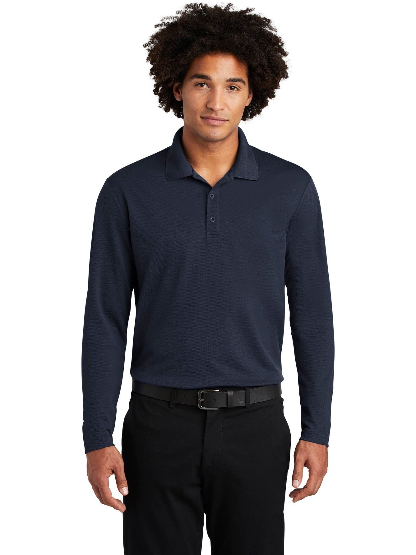 OUTLET-Sport-TekPosiChargeRacerMeshLong Sleeve Polo