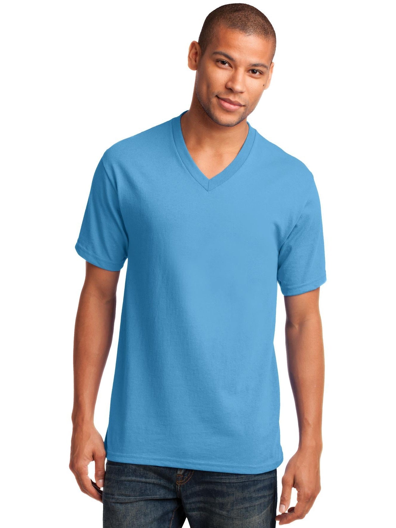 Port & Company Core Cotton V-Neck Tee