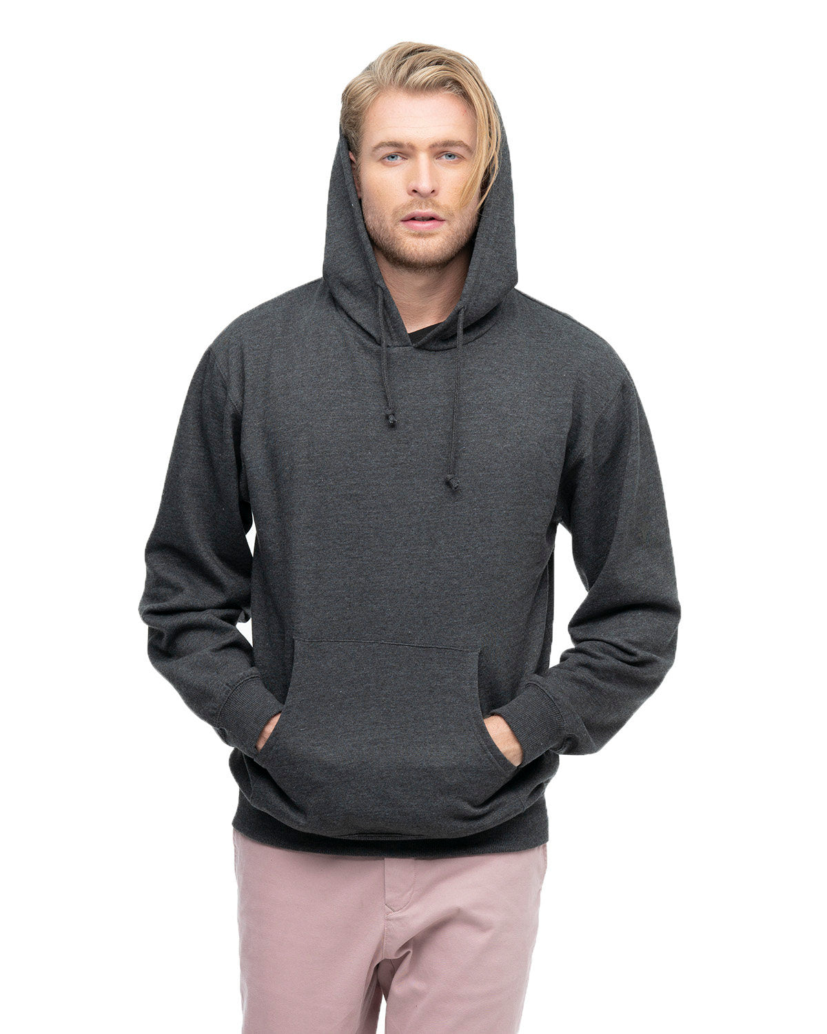 econscious 7 oz. Organic/Recycled Heathered Fleece Pullover Hood