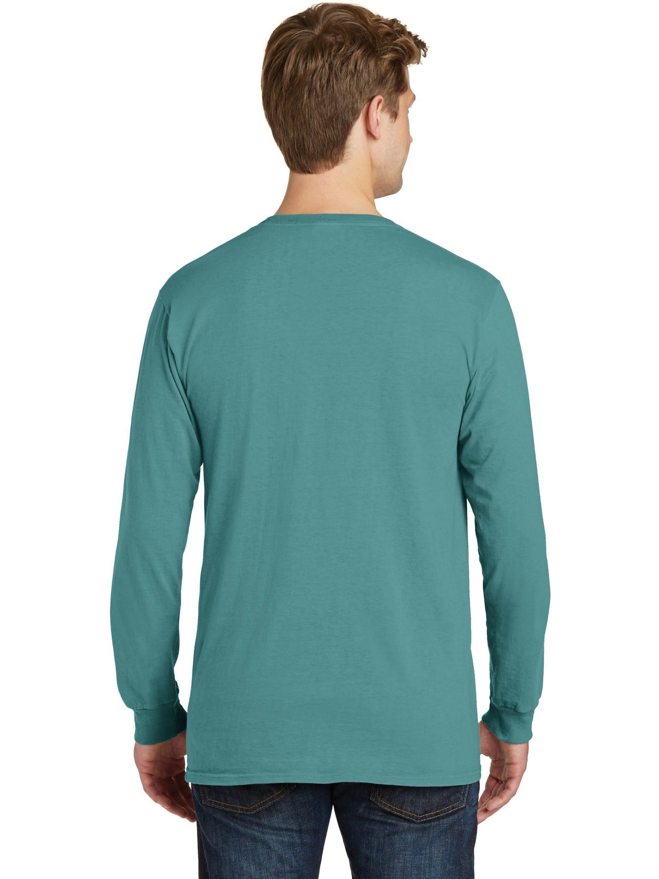 Port & Company Beach Wash Garment-Dyed Long Sleeve Pocket Tee