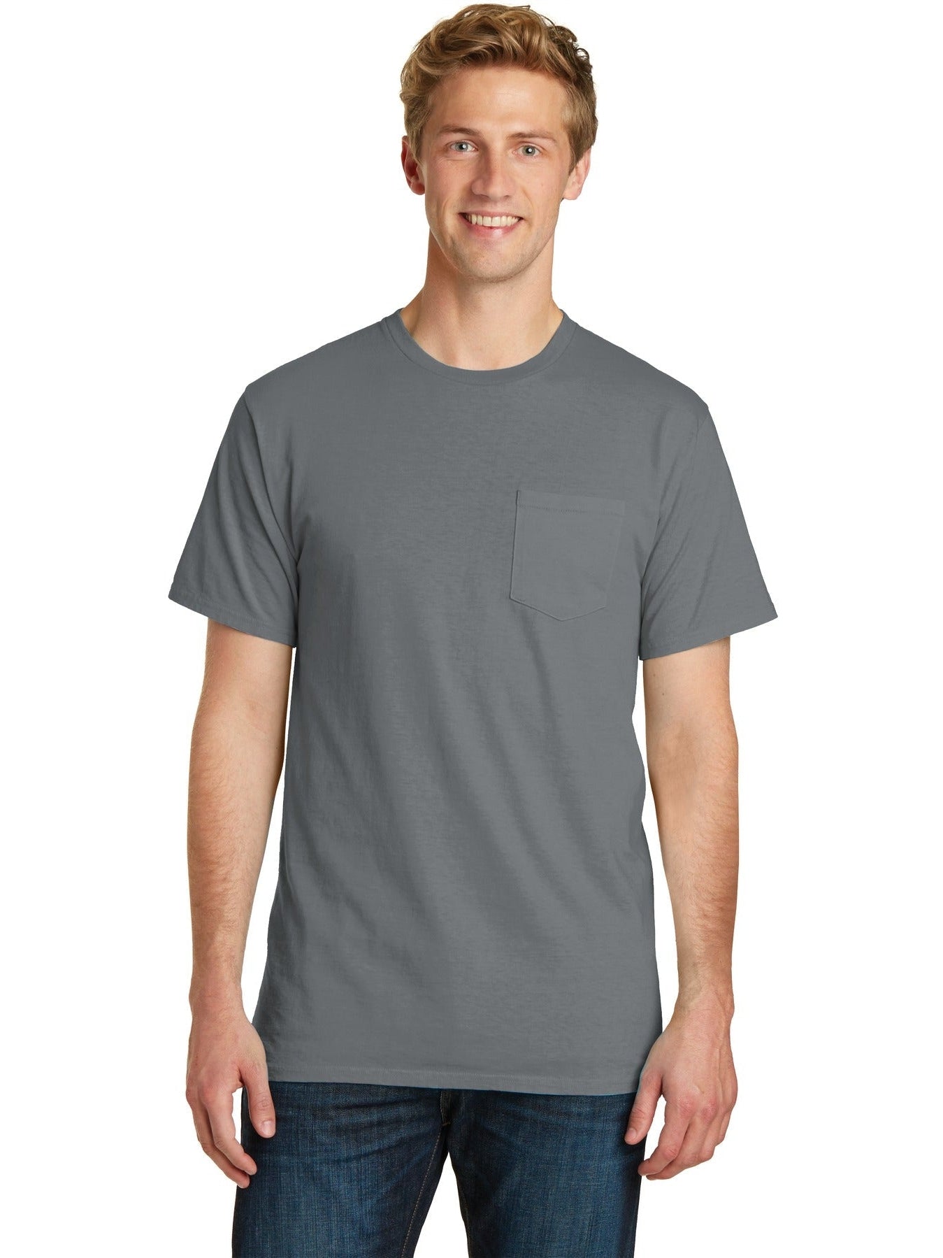 Port & Company Beach Wash Garment-Dyed Pocket Tee