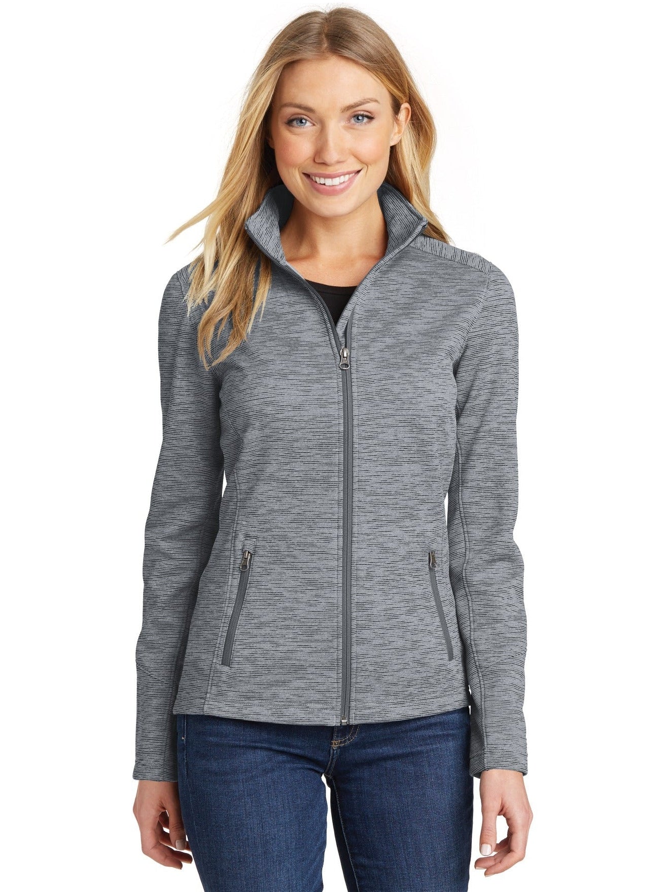 Port Authority Ladies Digi Stripe Fleece Jacket