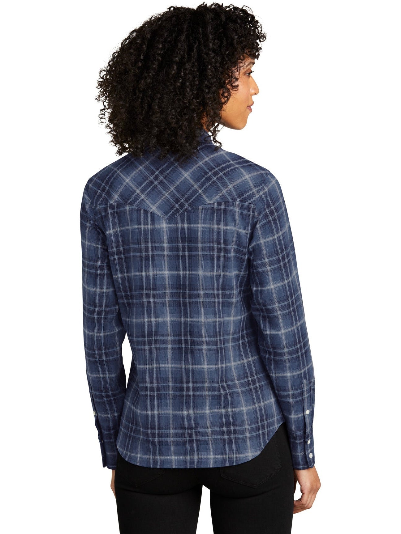 Port AuthorityLadies Long Sleeve Ombre Plaid Shirt