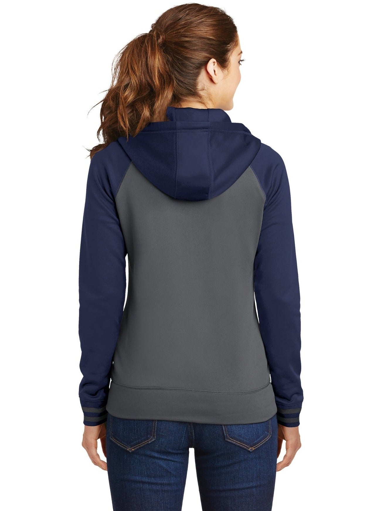 Sport-Tek Ladies Sport-Wick Varsity Fleece Full-Zip Hooded Jacket