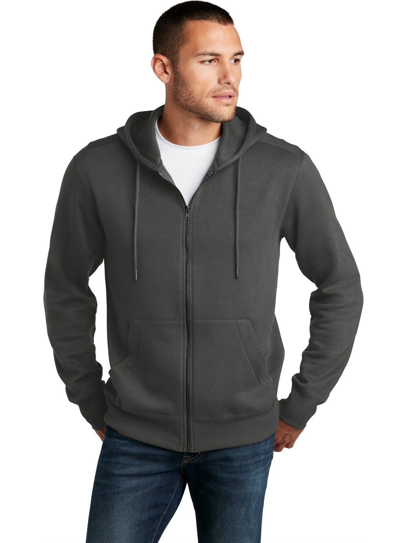 District Perfect Weight Fleece Full-Zip Hoodie