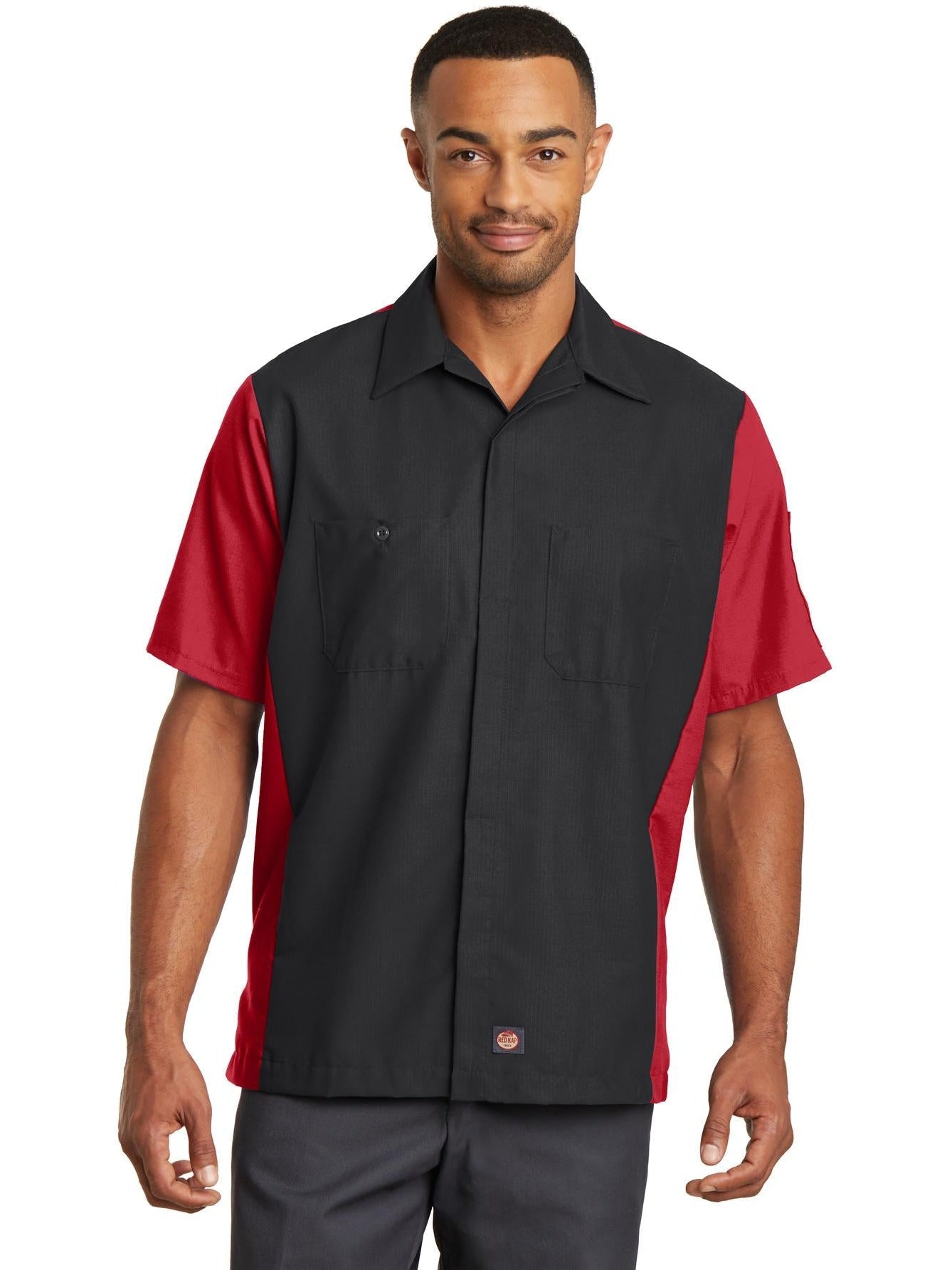 Red KapShort Sleeve Ripstop Crew Shirt