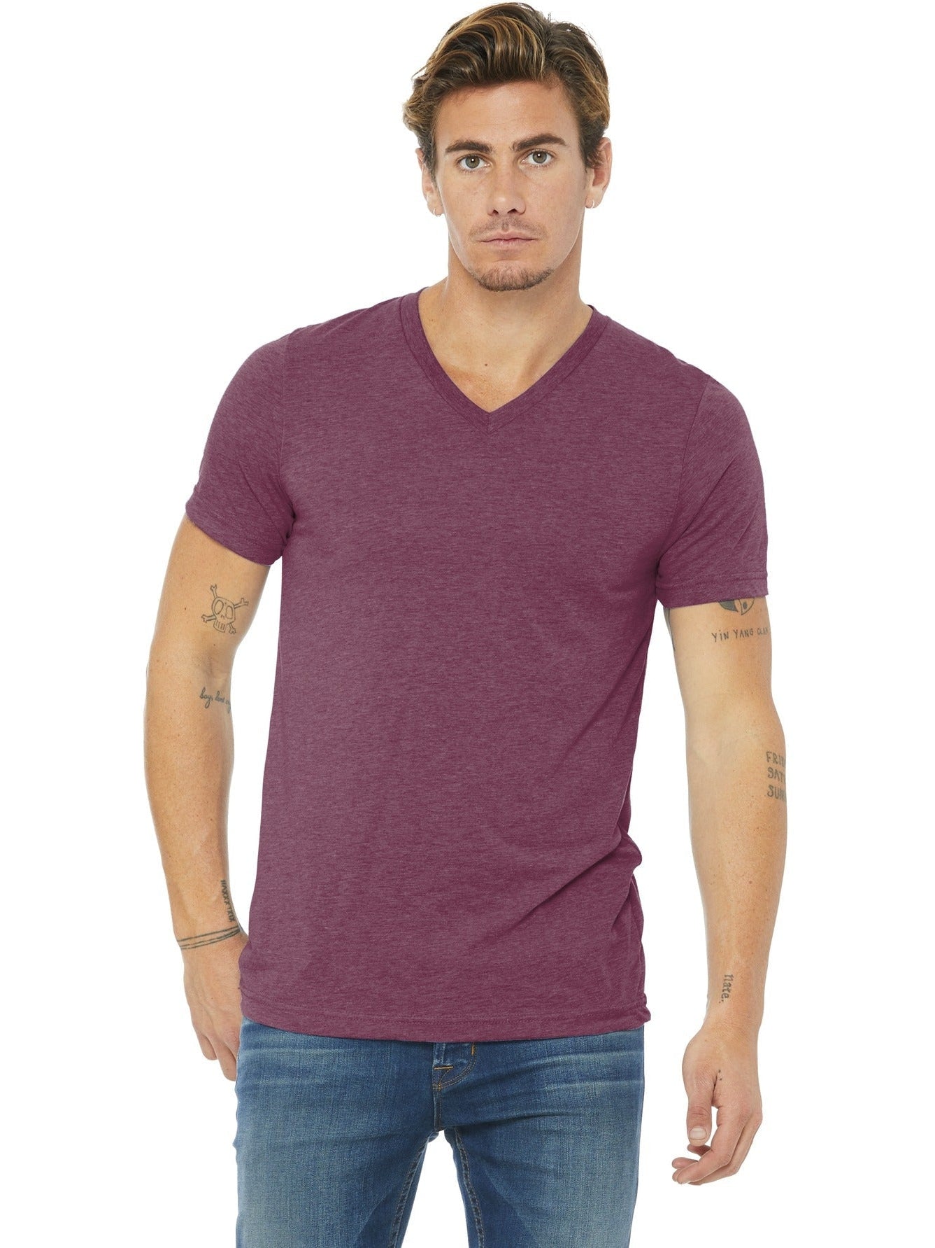 Bella+Canvas Unisex Triblend Short Sleeve V-Neck Tee