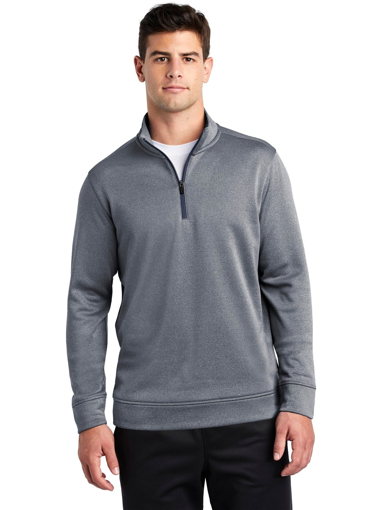 Sport-Tek Posicharge Sport-Wick Heather Fleece 1/4-Zip Pullover