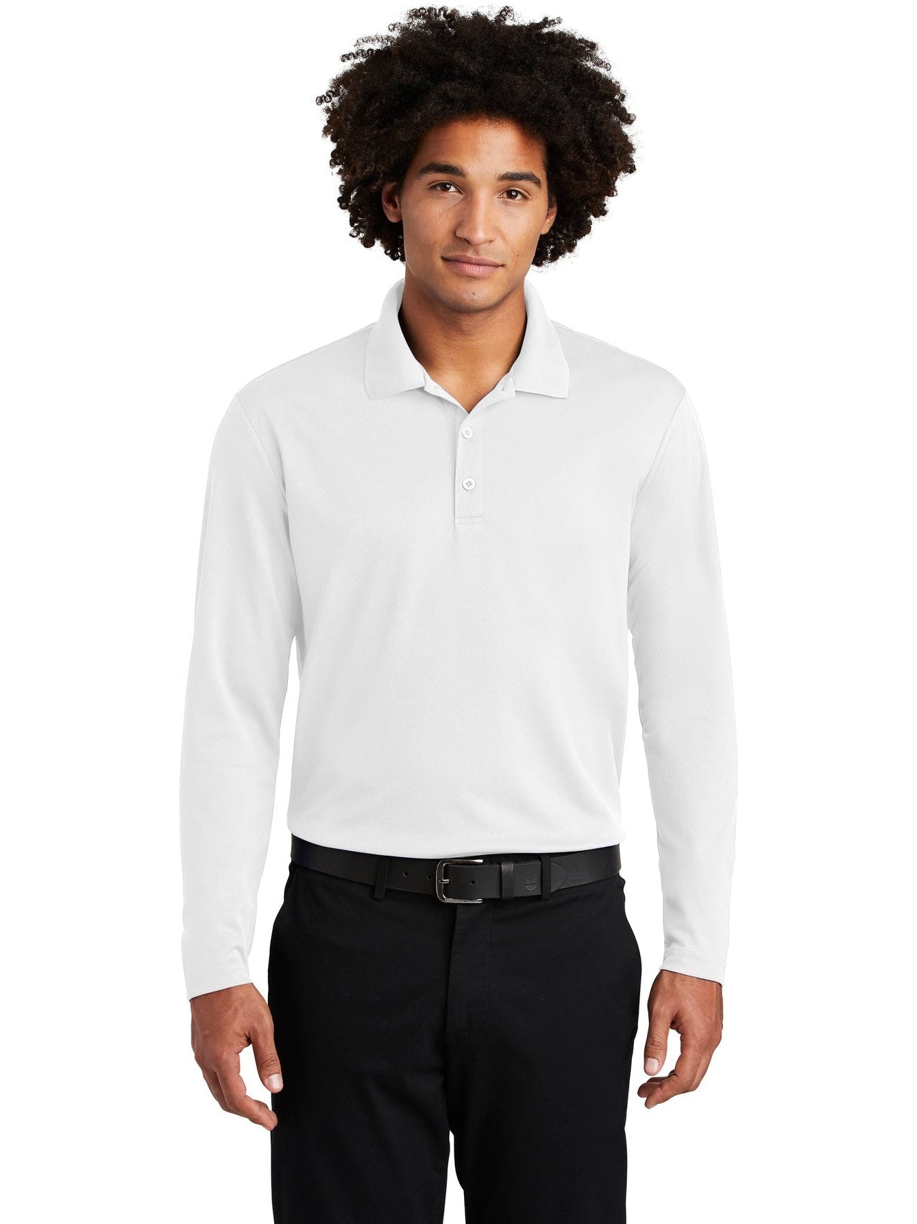 OUTLET-Sport-TekPosiChargeRacerMeshLong Sleeve Polo