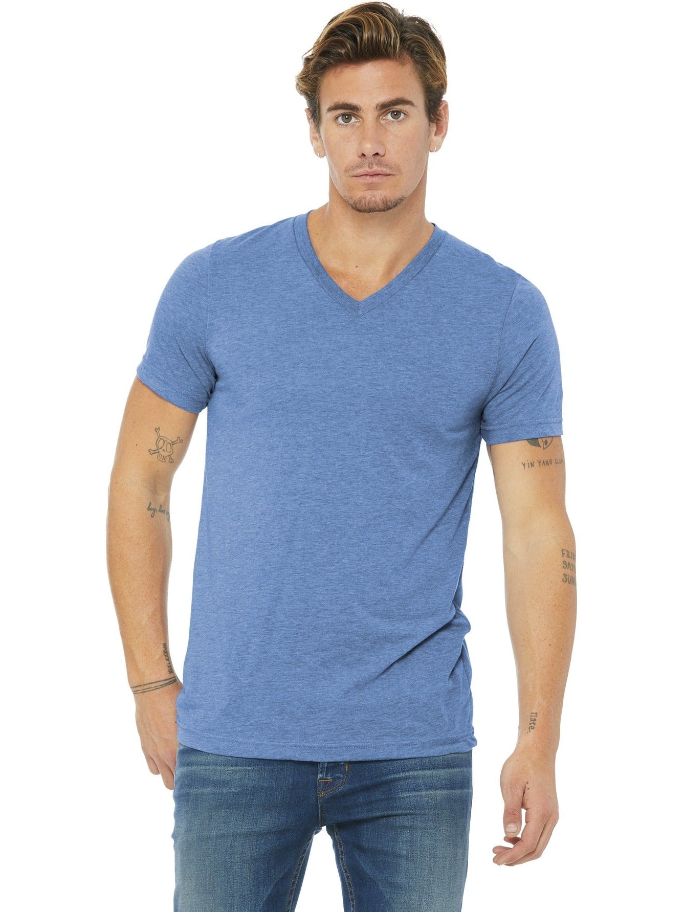 Bella+Canvas Unisex Triblend Short Sleeve V-Neck Tee