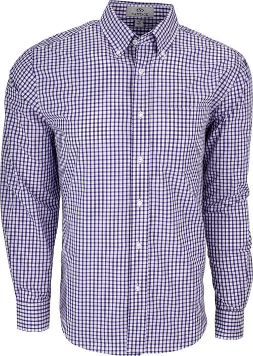 Vantage Easy-Care Gingham Check Shirt