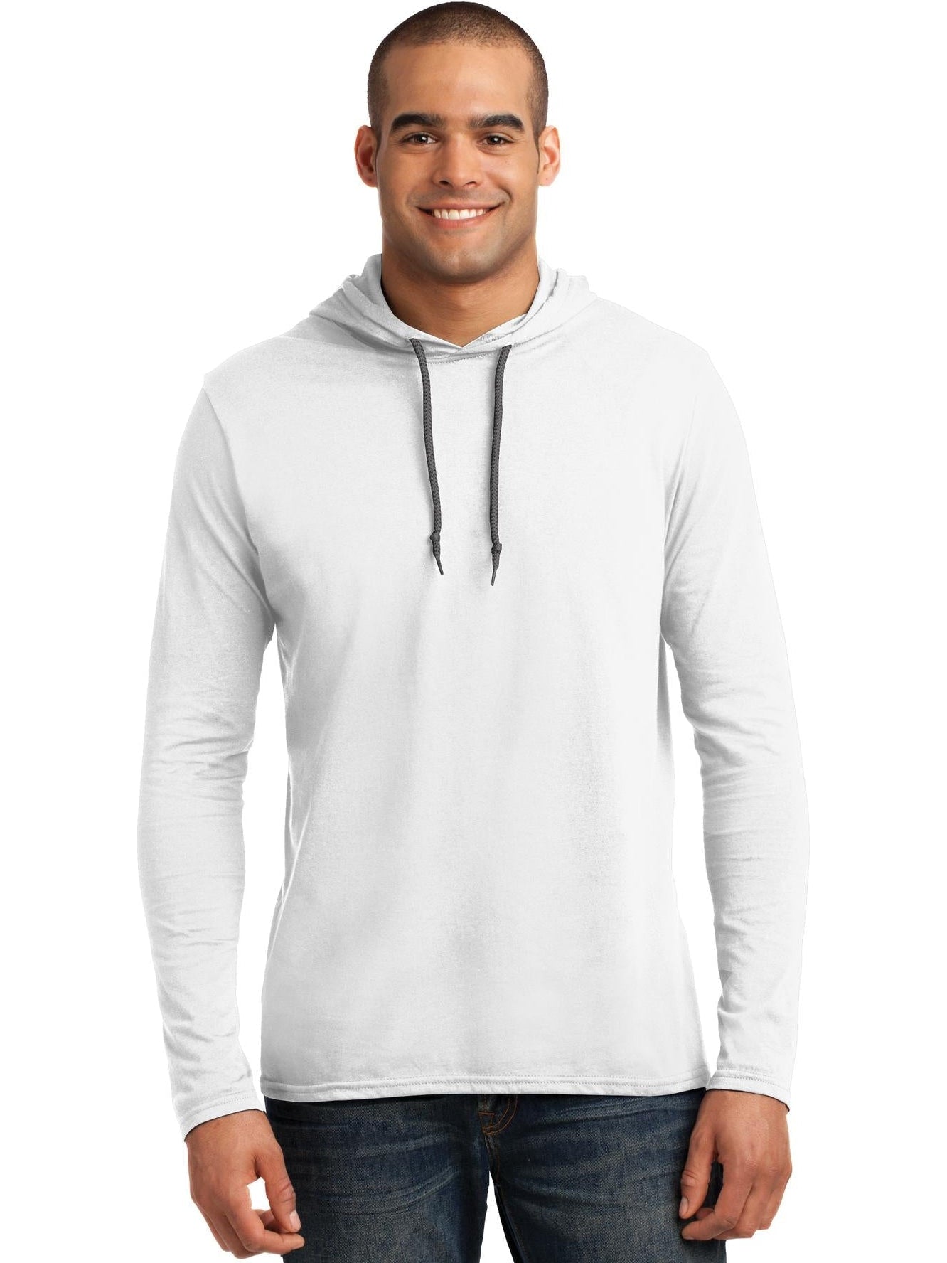 Gildan100% Combed Ring Spun Cotton Long Sleeve Hooded T-Shirt