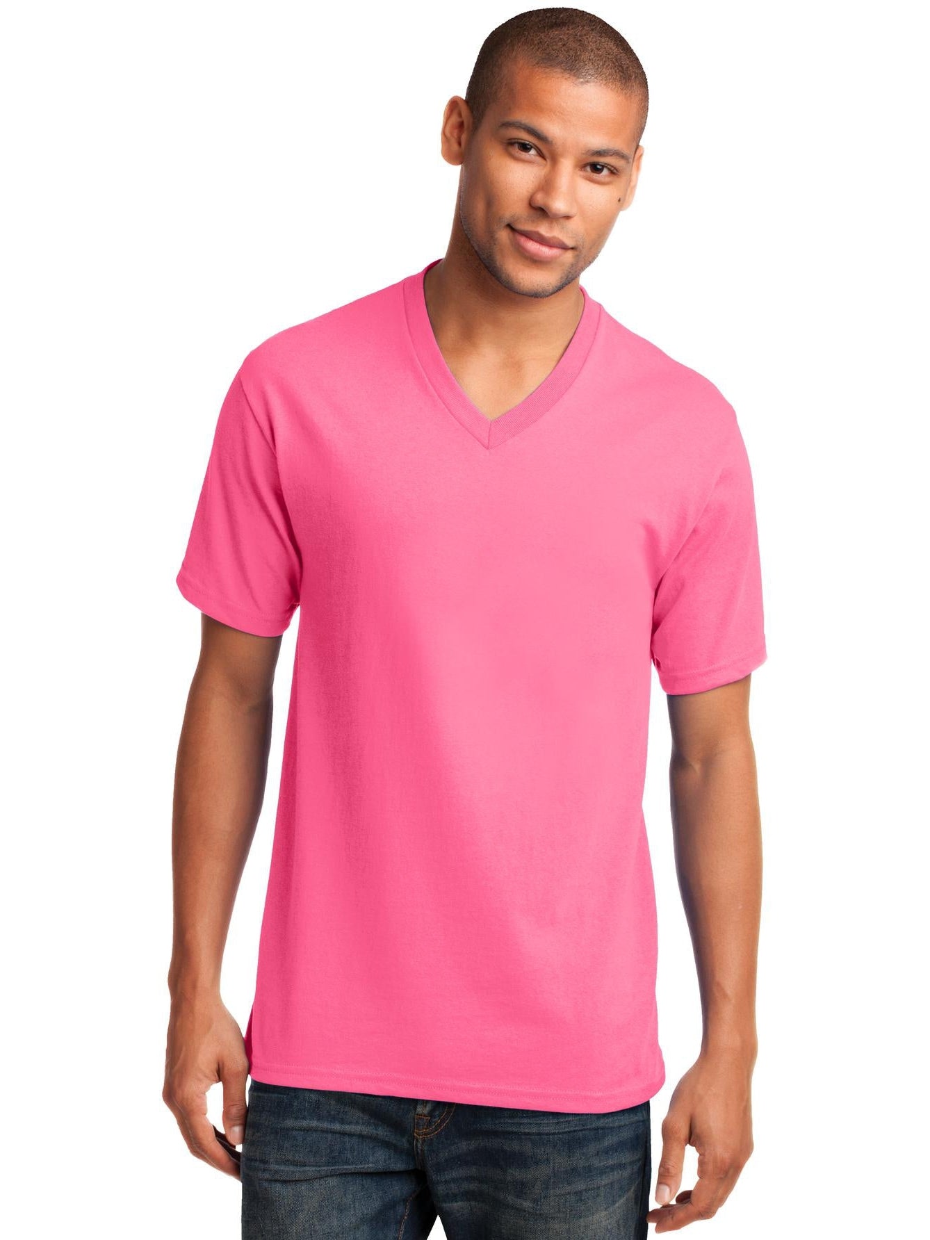 Port & Company Core Cotton V-Neck Tee