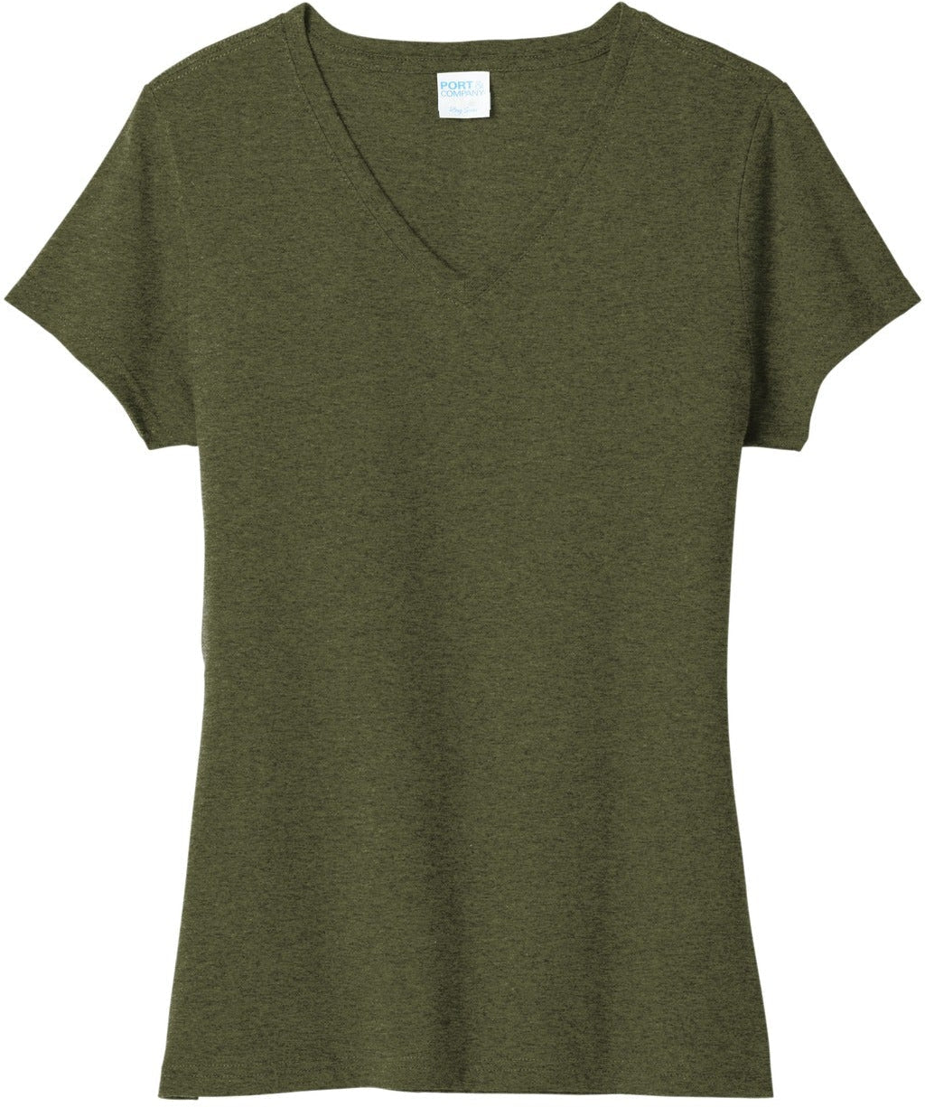 Port & Company Ladies Tri-Blend V-Neck Tee