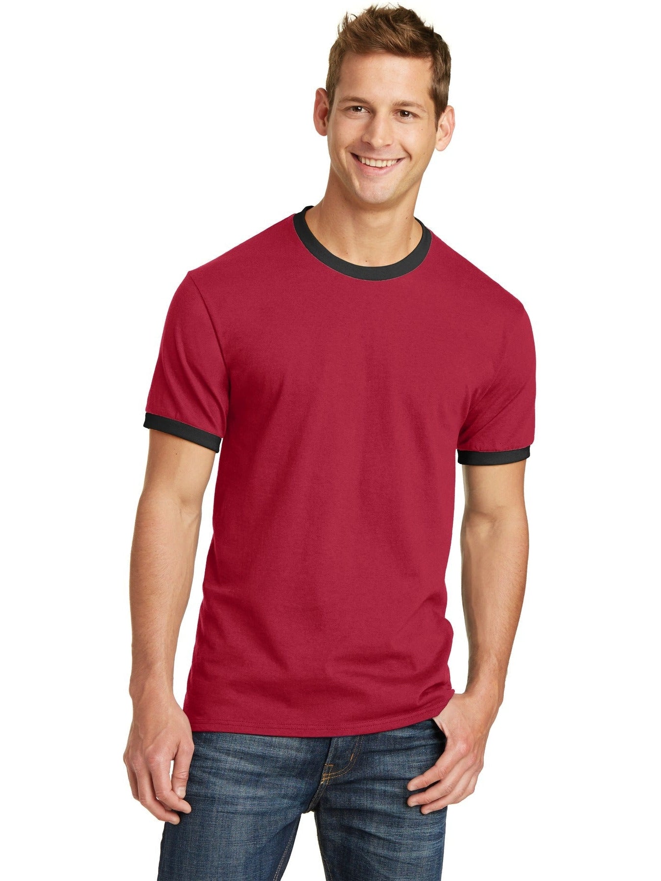 Port & Company Core Cotton Ringer Tee