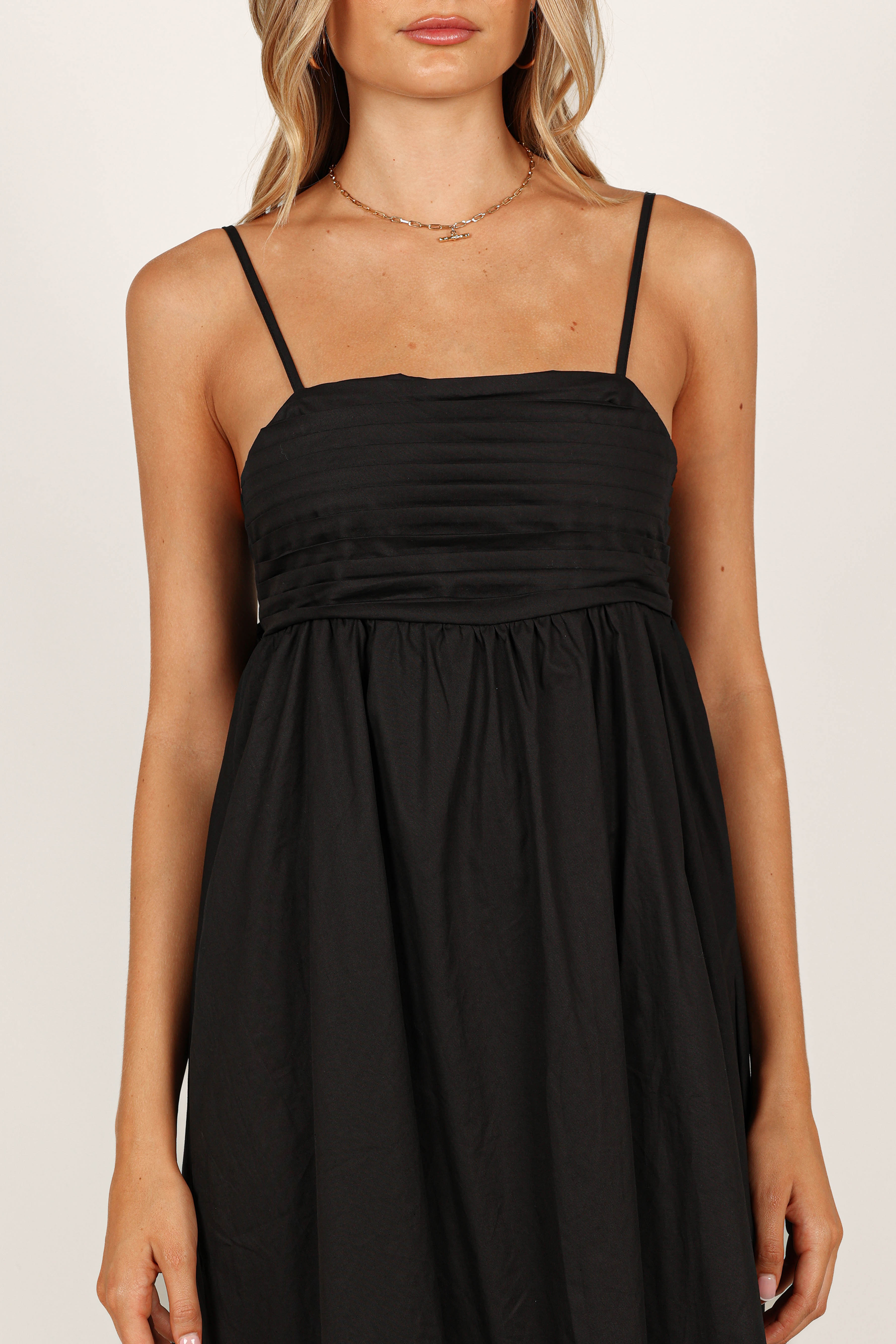 Alice Bow Back Midi Dress - Black