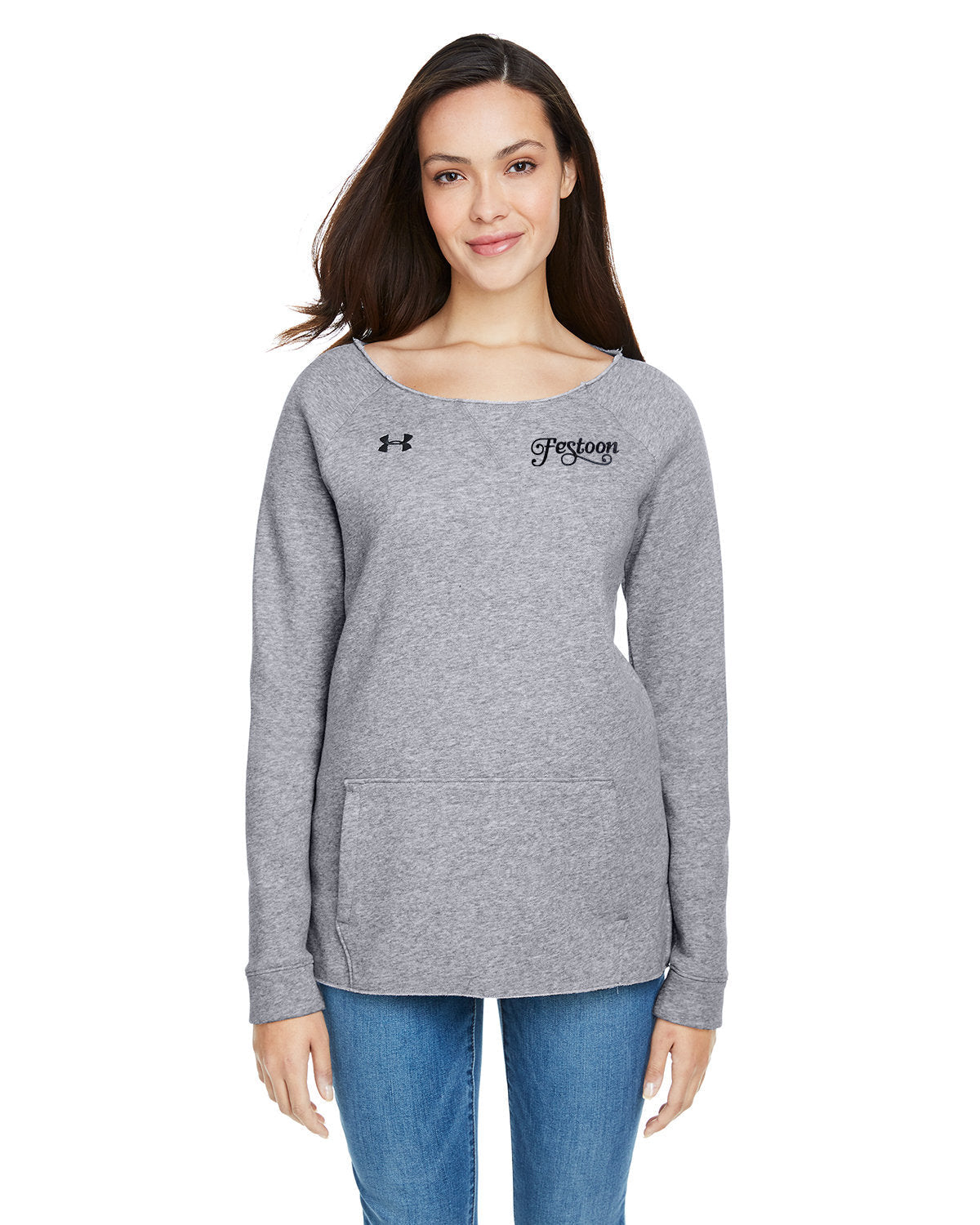 Under Armour Ladies Hustle Fleece Crewneck Sweatshirt