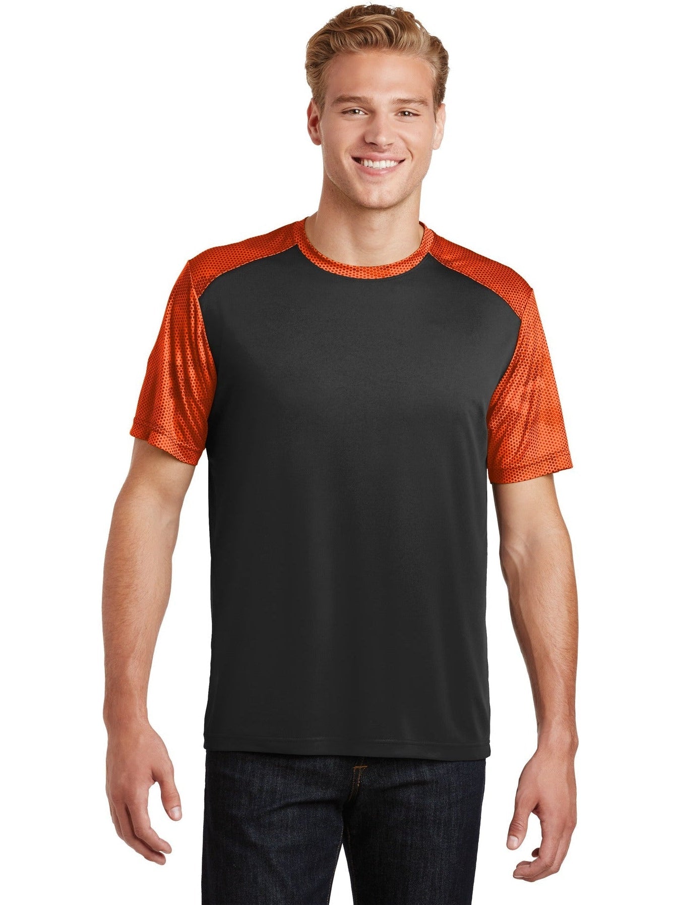 Sport-Tek Camohex Colorblock Tee