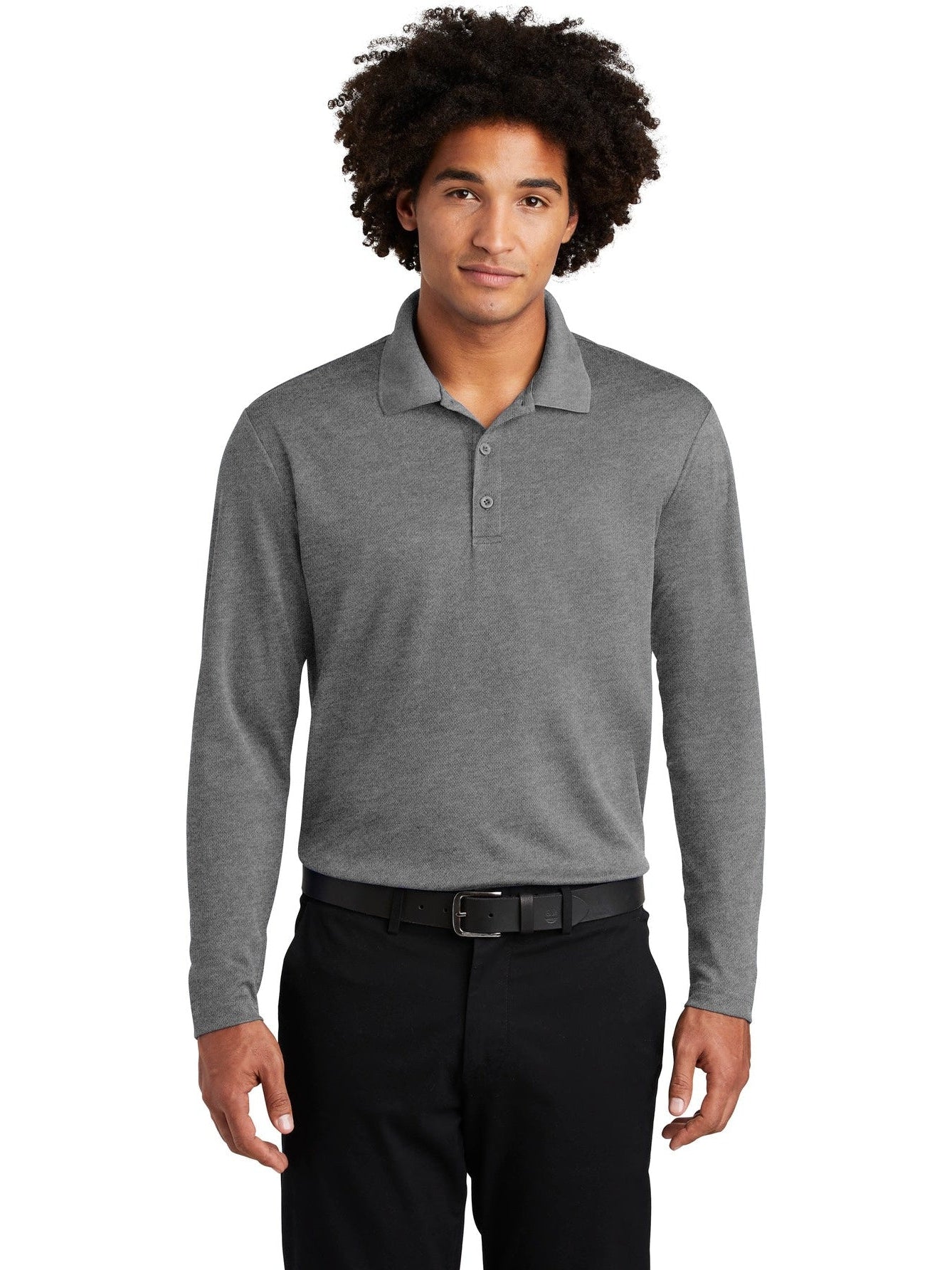 OUTLET-Sport-TekPosiChargeRacerMeshLong Sleeve Polo