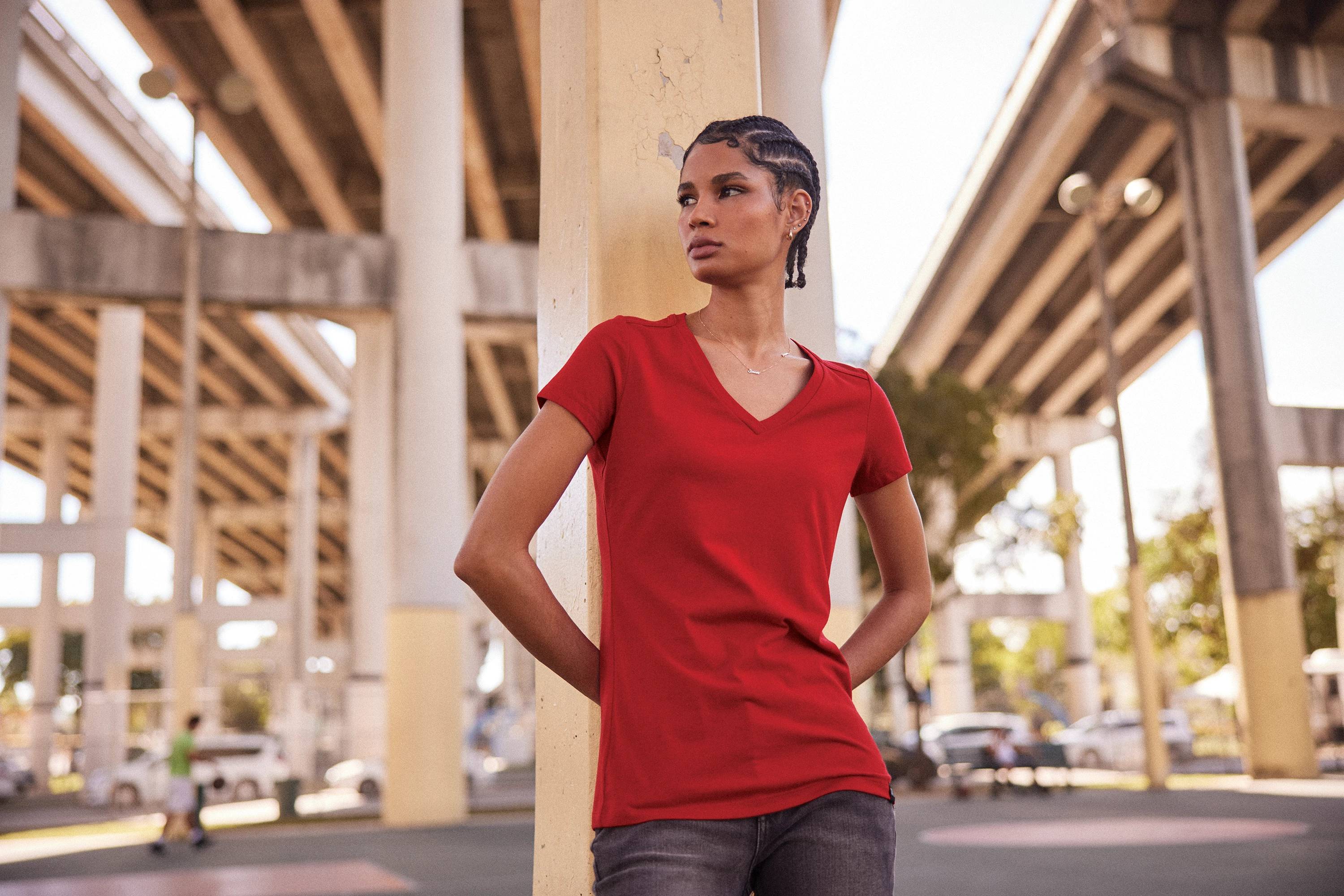 New EraLadies Heritage Blend V-Neck Tee