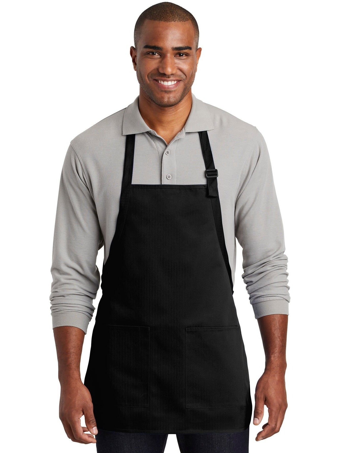 Port Authority Medium-Length Two-Pocket Bib Apron