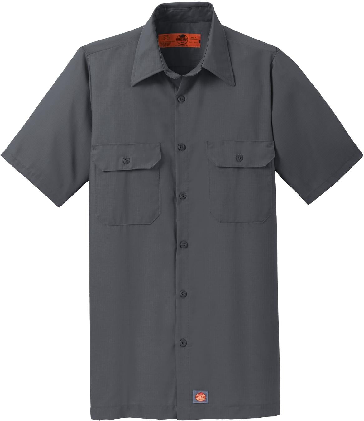 Red KapShort Sleeve Solid Ripstop Shirt