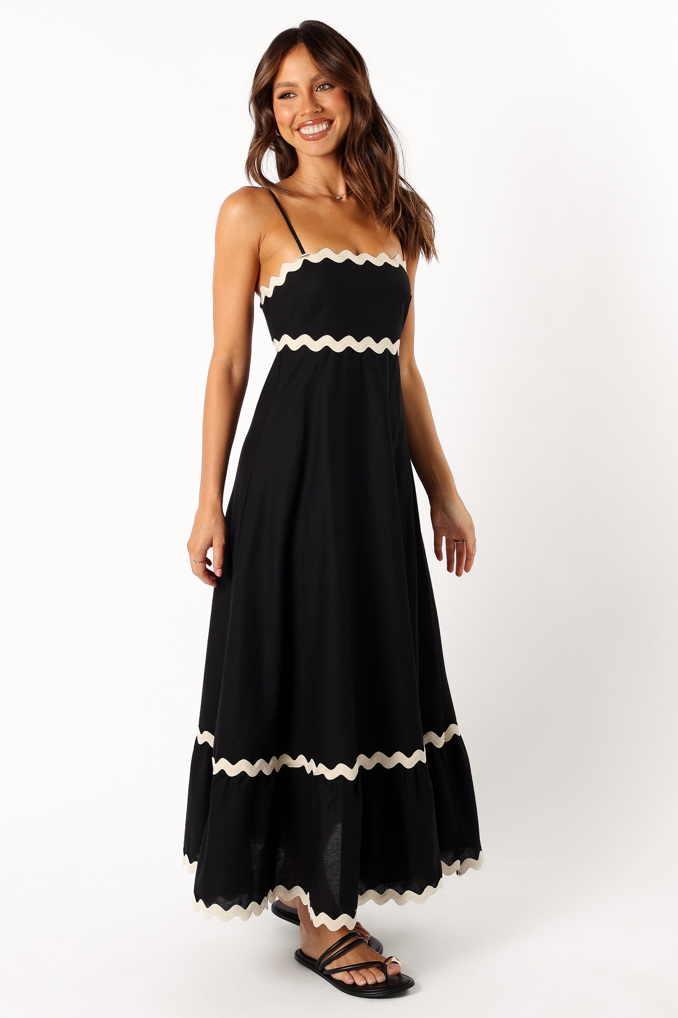 Yana Maxi Dress - Black Cream