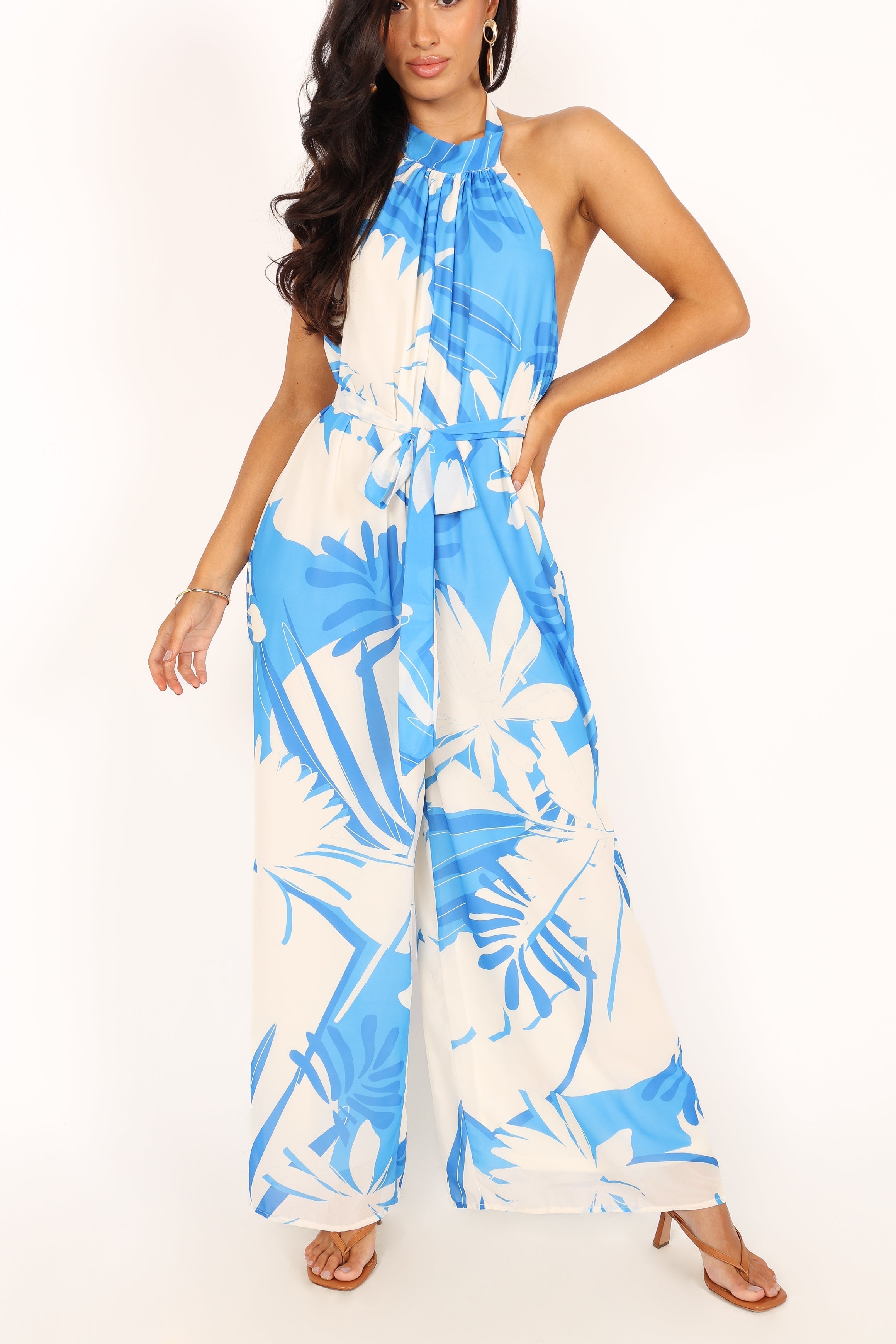 Aminah Jumpsuit - Blue Floral