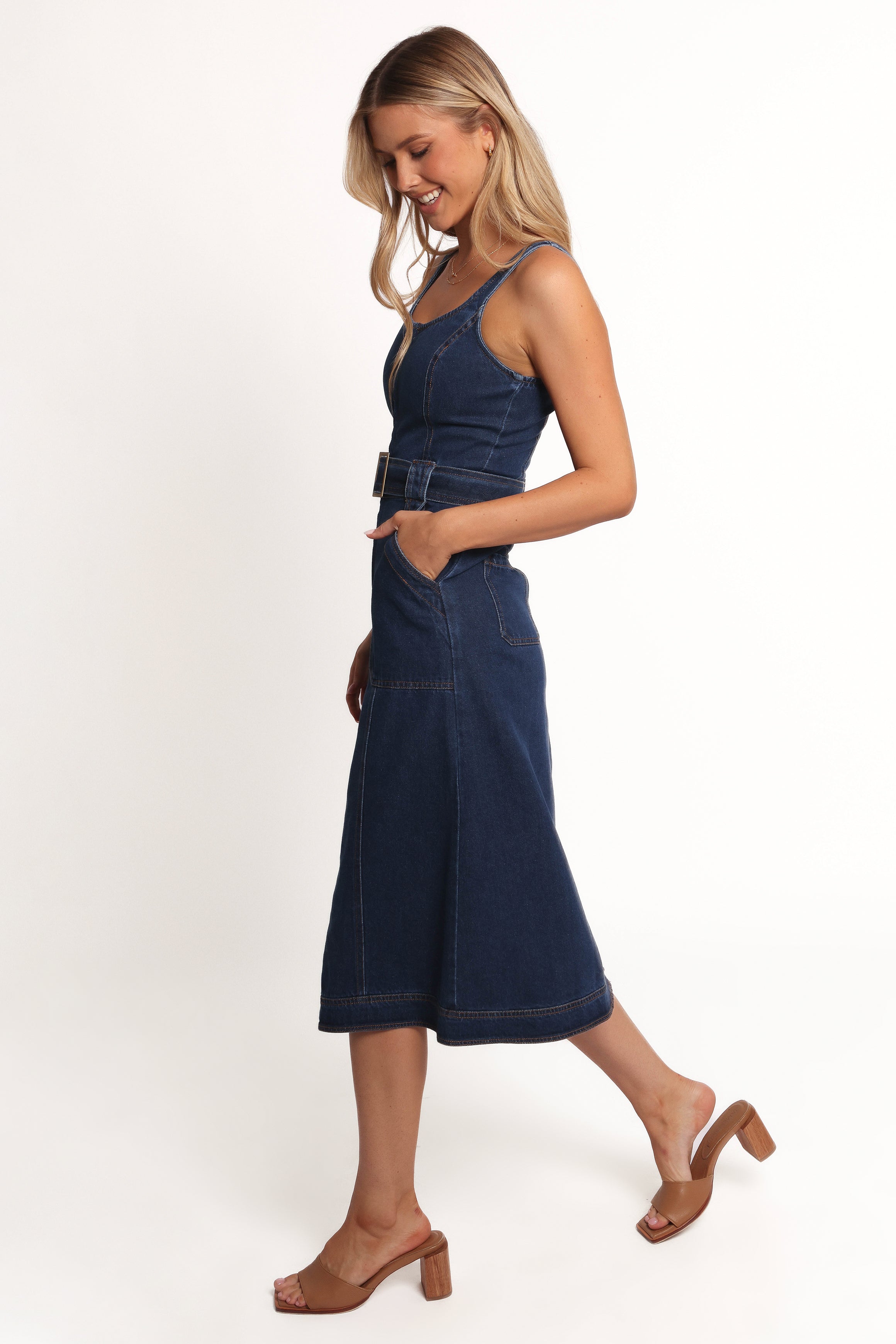 Carys Midi Dress - Denim