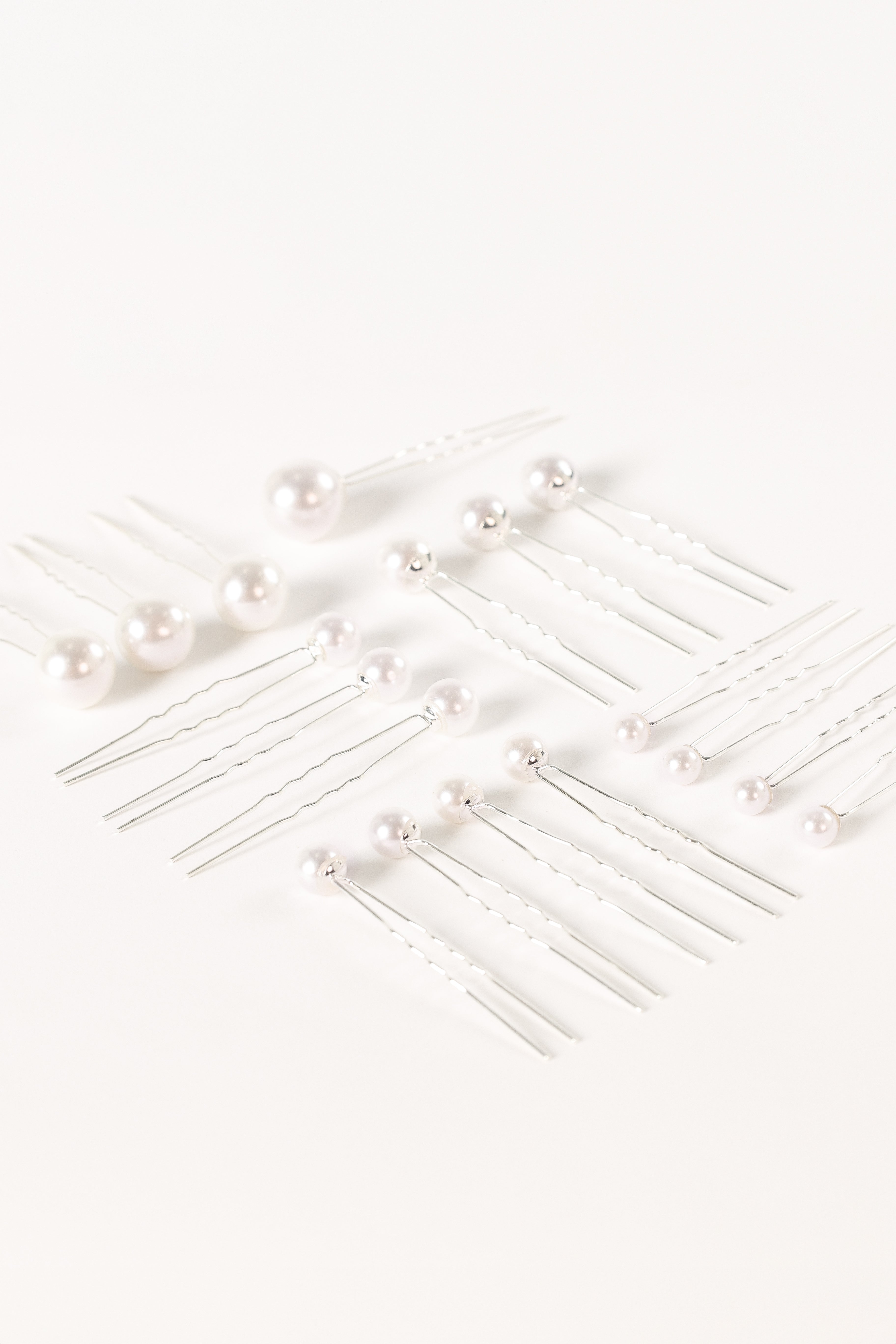 Laina Hair Pins - Pearl