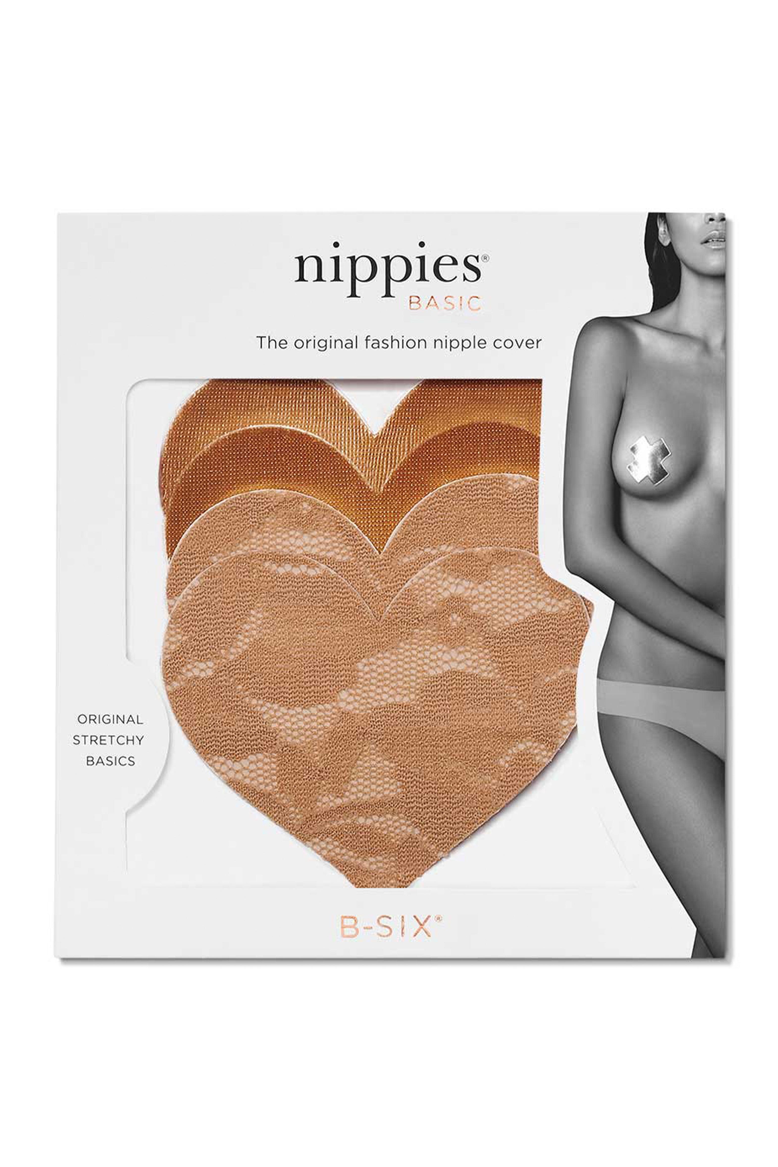 Nippies Basics Adhesive Nipple Covers Heart - Caramel