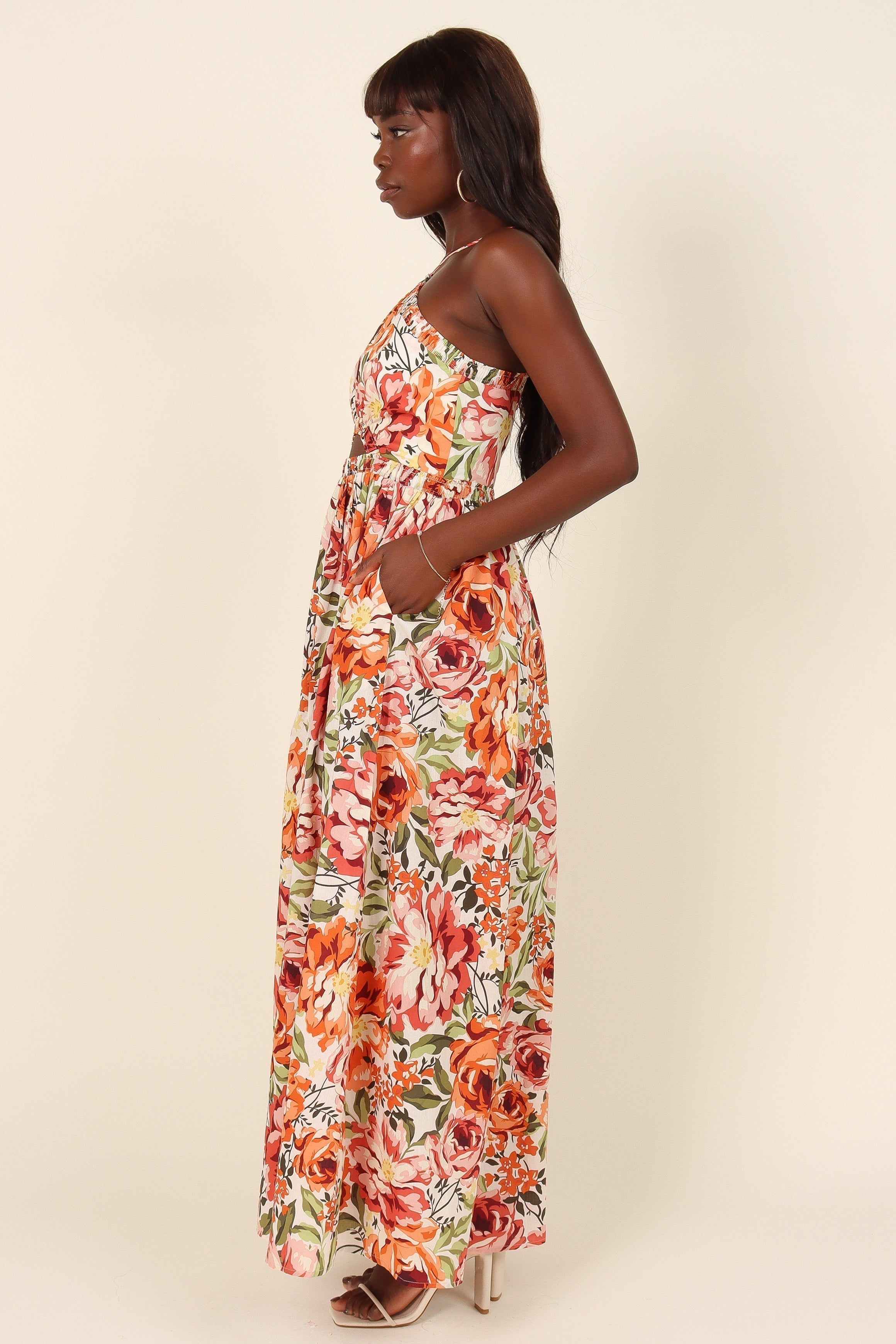 Madeira Dress - Orange Floral